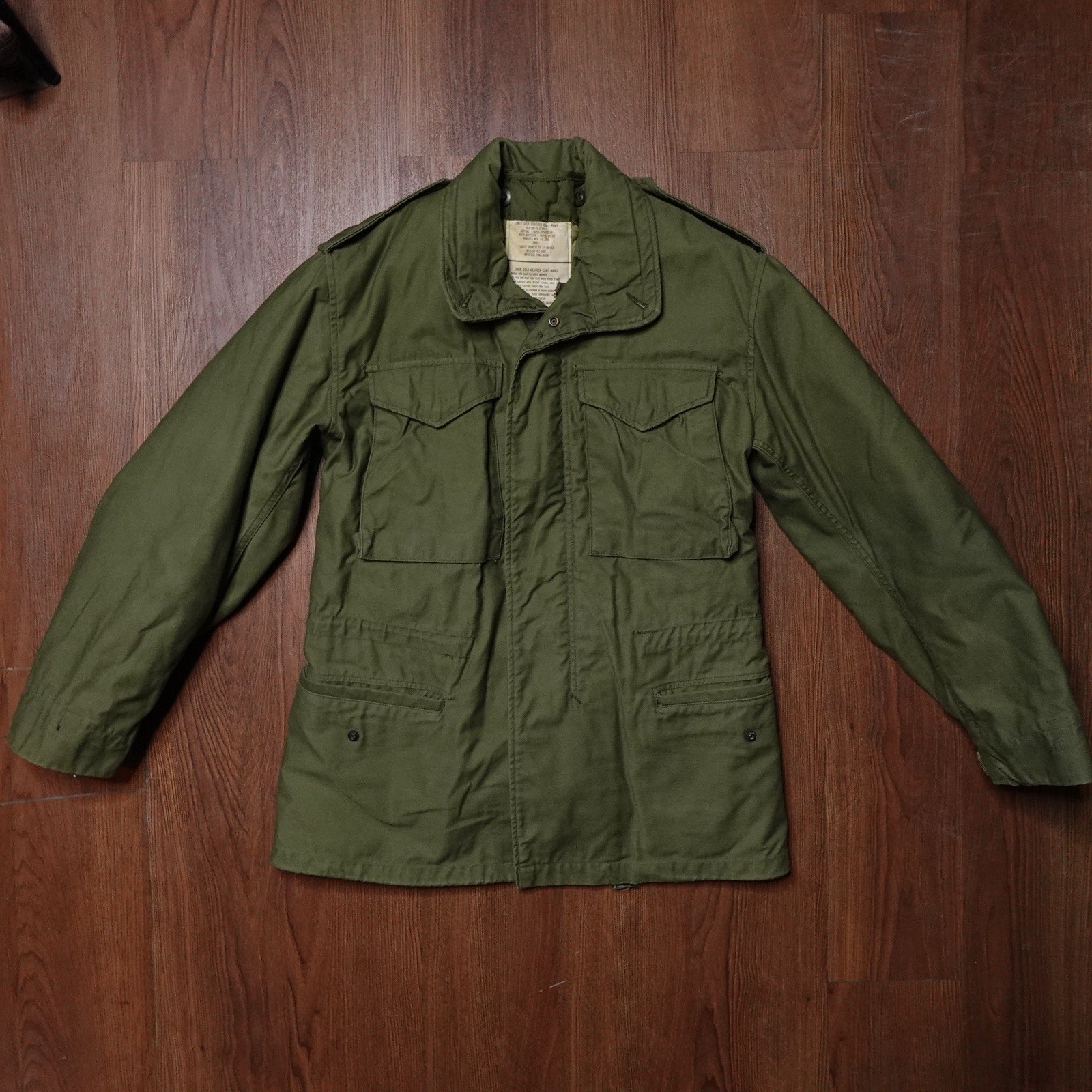 Vintage 1975 US Army Military M-65 Cold Weather Field Jacket Coat Small w/ Liner