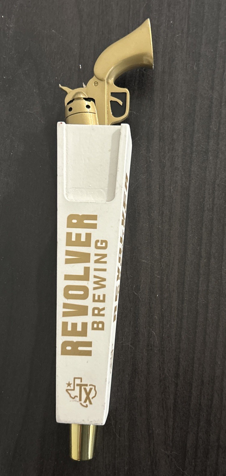 Revolver Brewing Beer Tap Handle Gold Colt 45 Pistol Gun 12\
