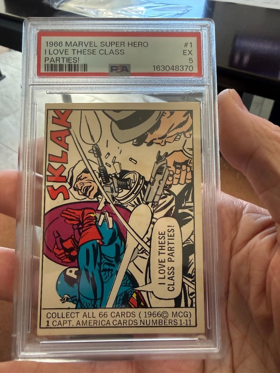 1966 Donruss Marvel Super Hero #1 Captain America Rookie PSA 5 - keykeykey