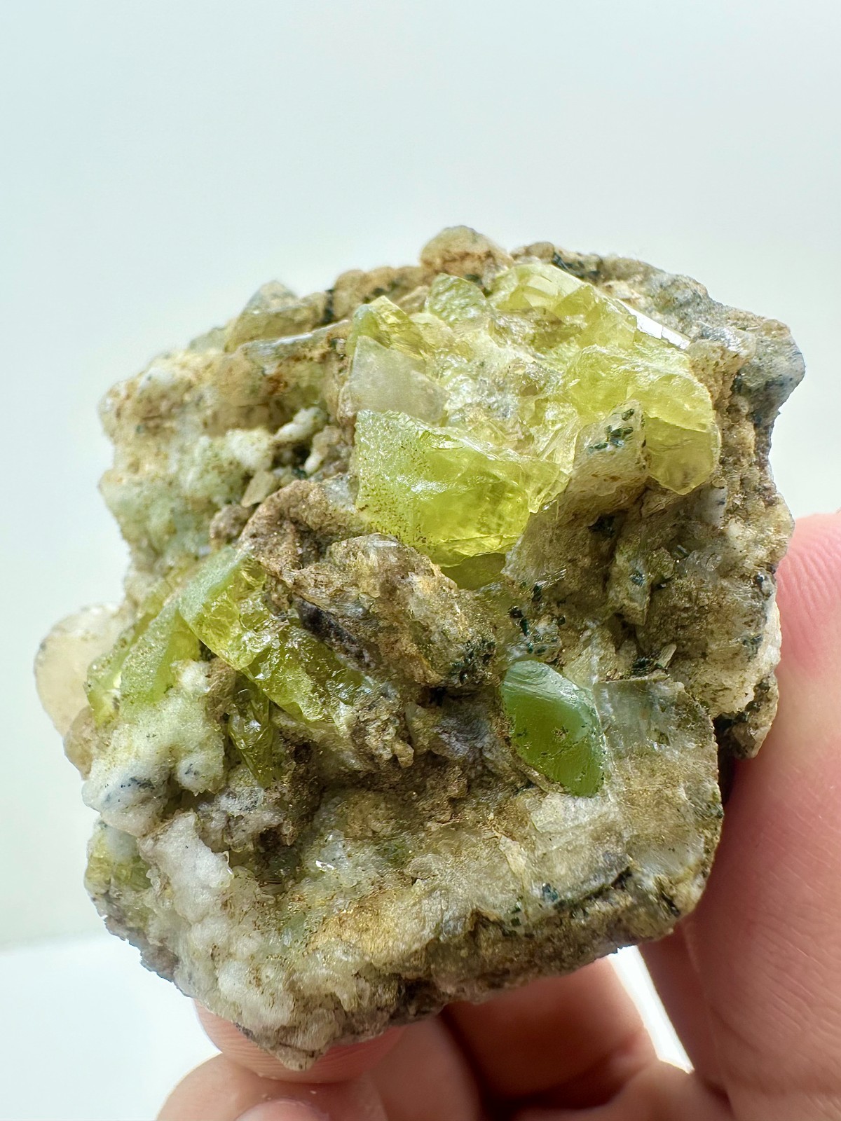 313 Carat  Titanite Green Sphene Crystals On Matrix Specimen From  Pakistan