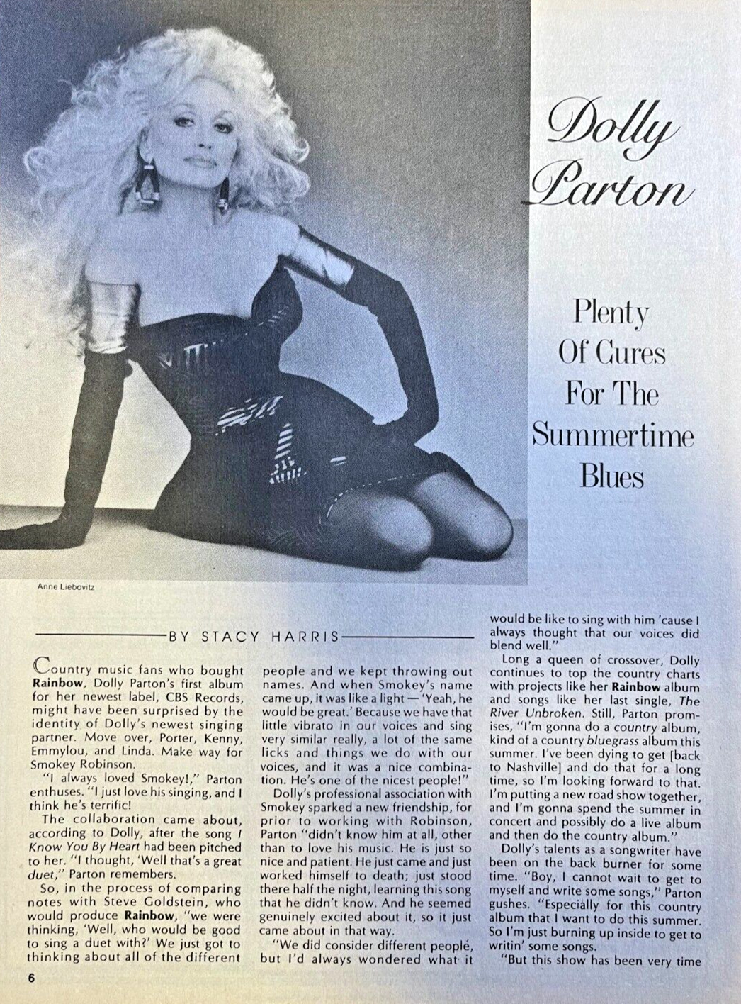 1988 Country Singer Dolly Parton