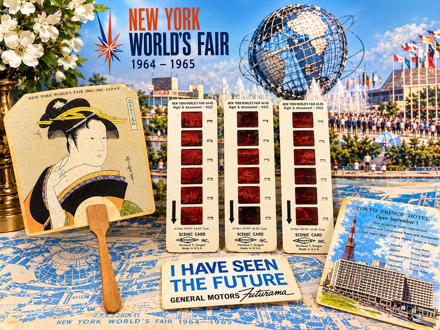 Authentic Vtg 1964–65 New York World’s Fair -  Souvenir 5 Piece Collection