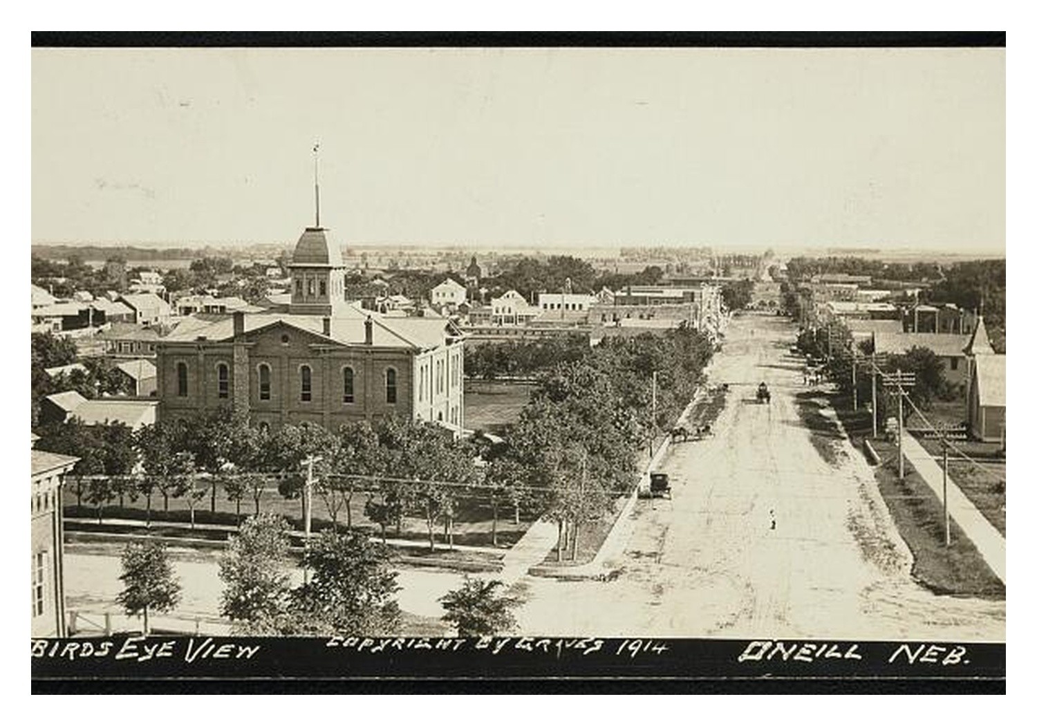 O\'Neill Nebraska Bird\'s-eye View Standard Postcard