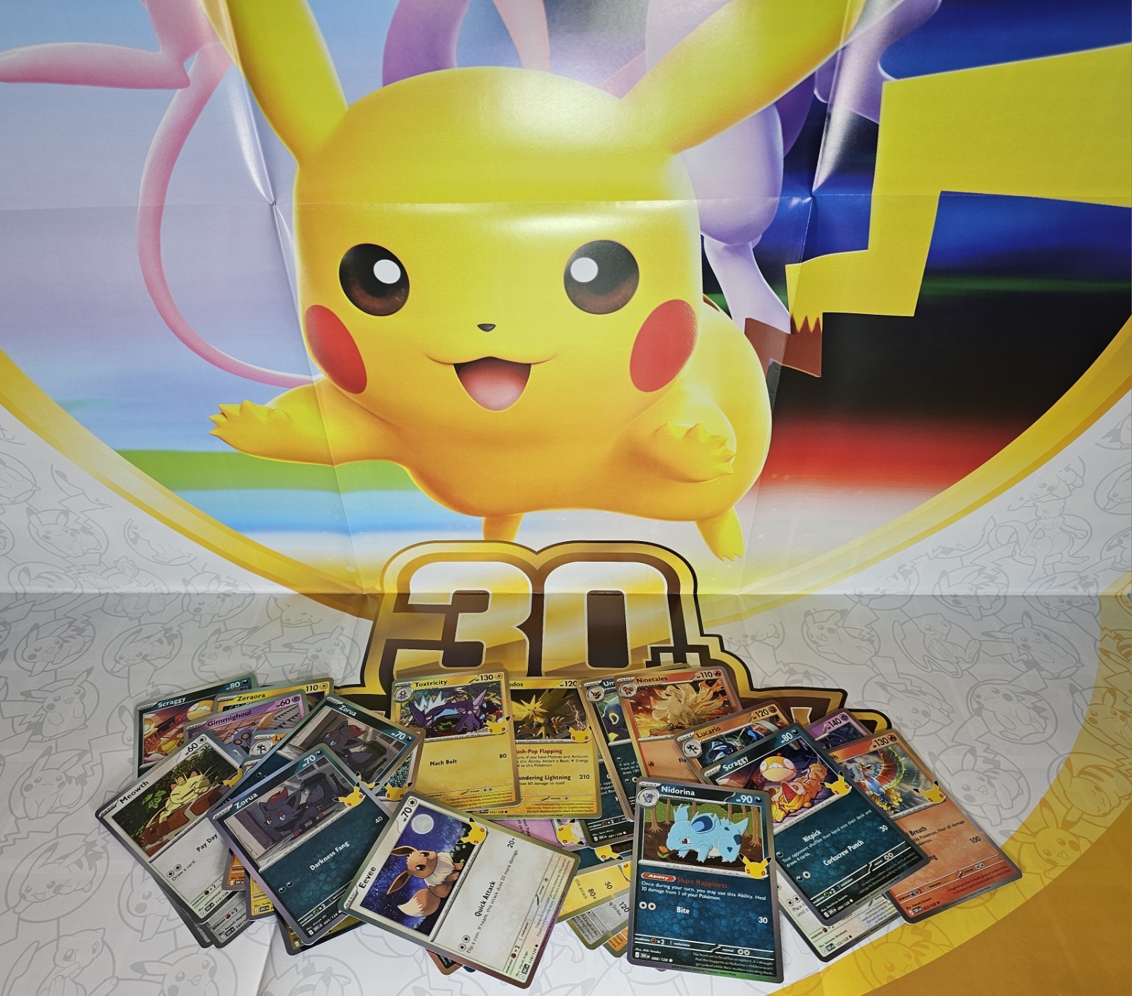 Pokemon 30th Anniversary Bulk Card Lot 50 cards: ALL POKEMON,  NO ENERGY. 