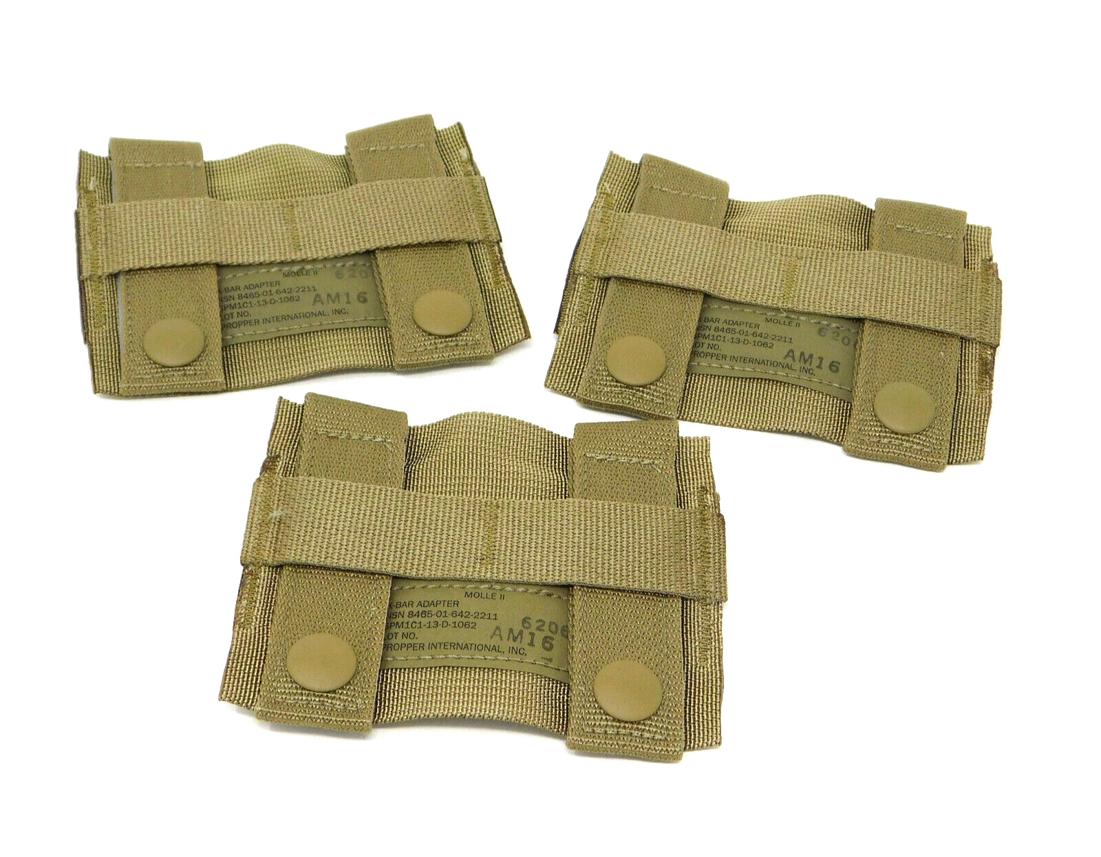 3-PACK - US Military K-BAR ADAPTERS - COYOTE -  New in Bag