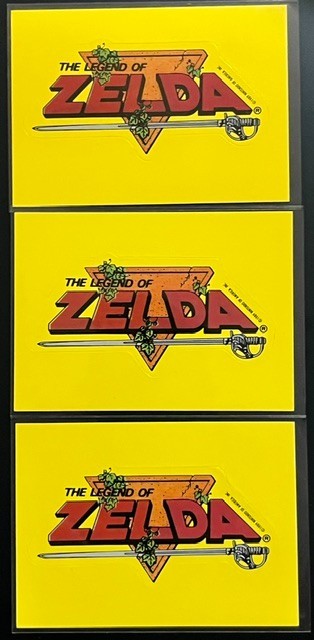 1989 Topps Nintendo Zelda #10 Link Sticker 3 Card Lot Vintage Rare