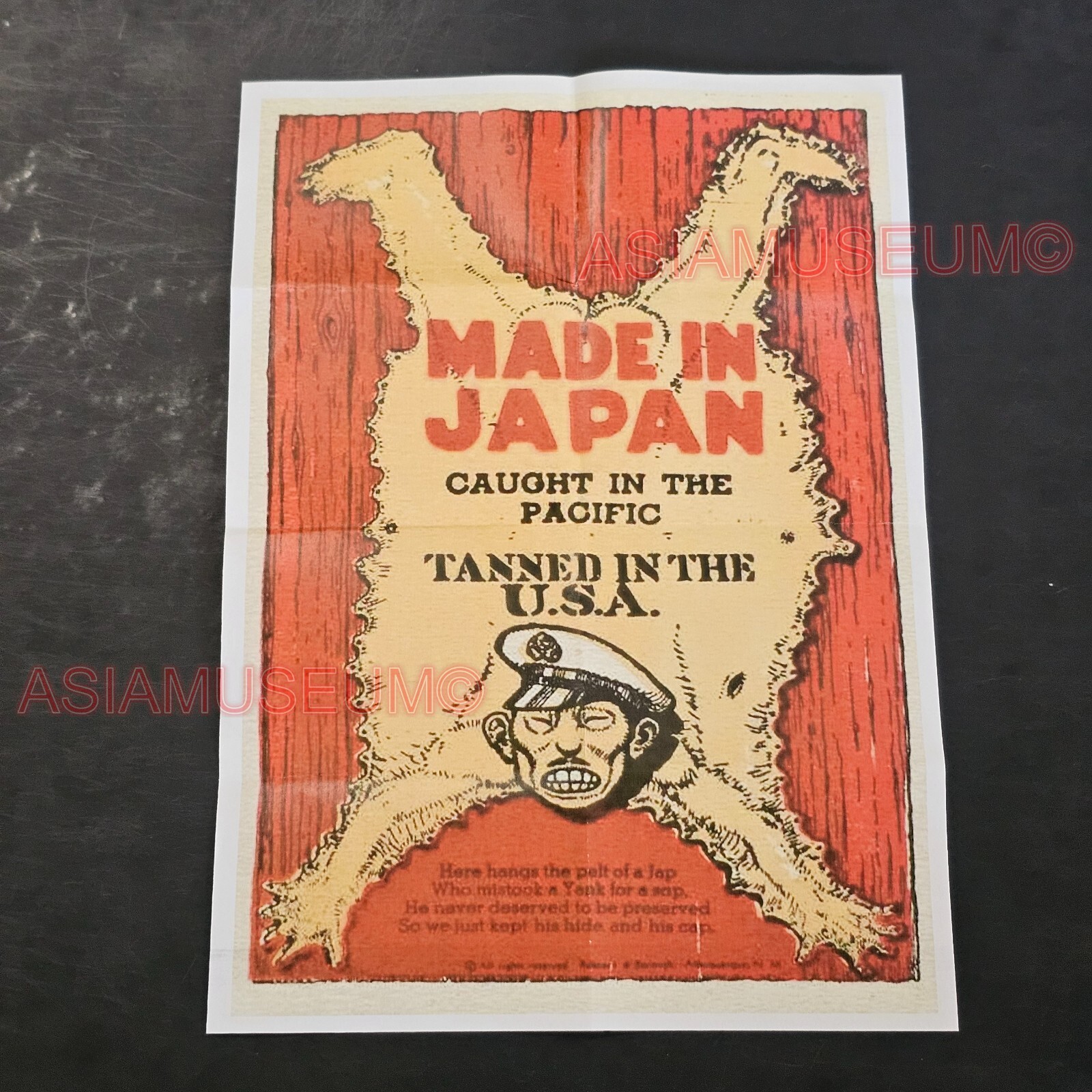 1940 WW2 USA AMERICA ANTI JAPAN JAPANESE TOJO PACIFIC WAR PROPAGANDA POSTER H31