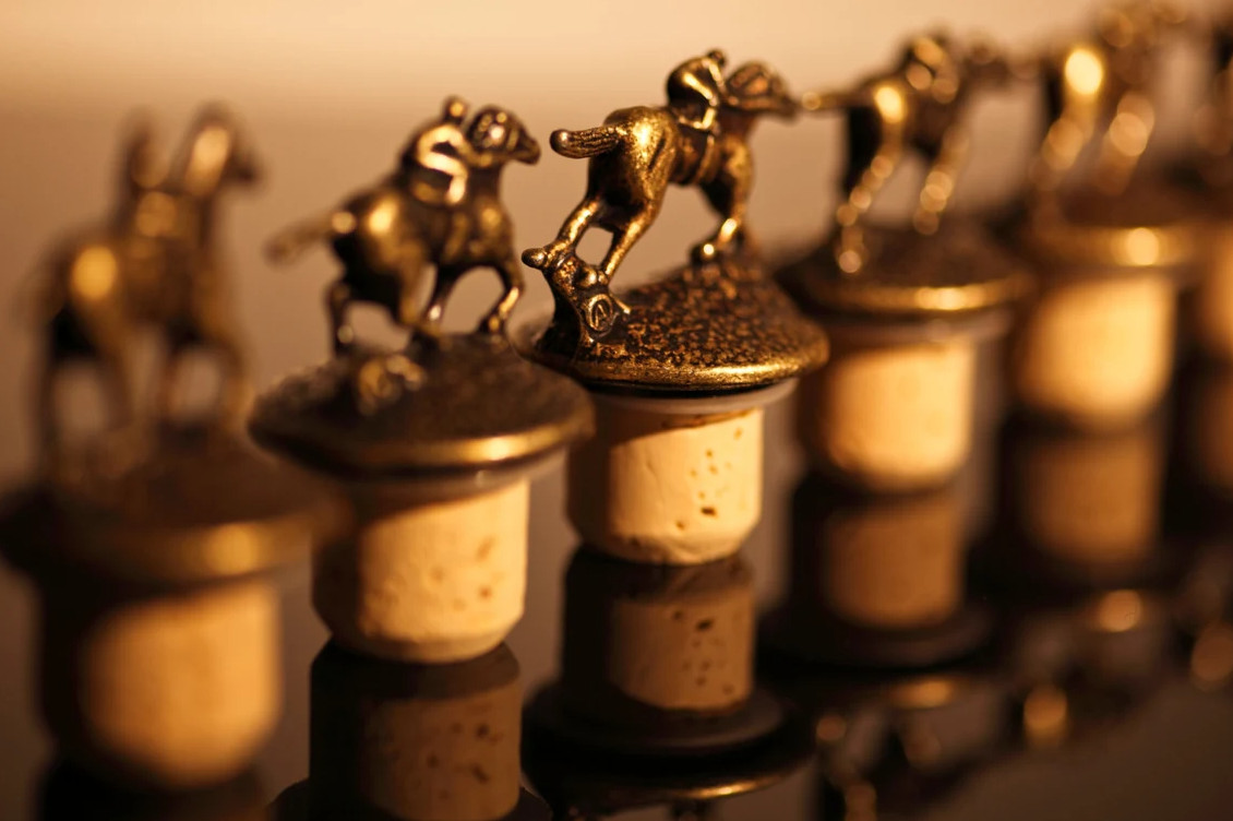 Blanton’s Bourbon Complete Set of 8 Bottle Stoppers – Full Letter Collection