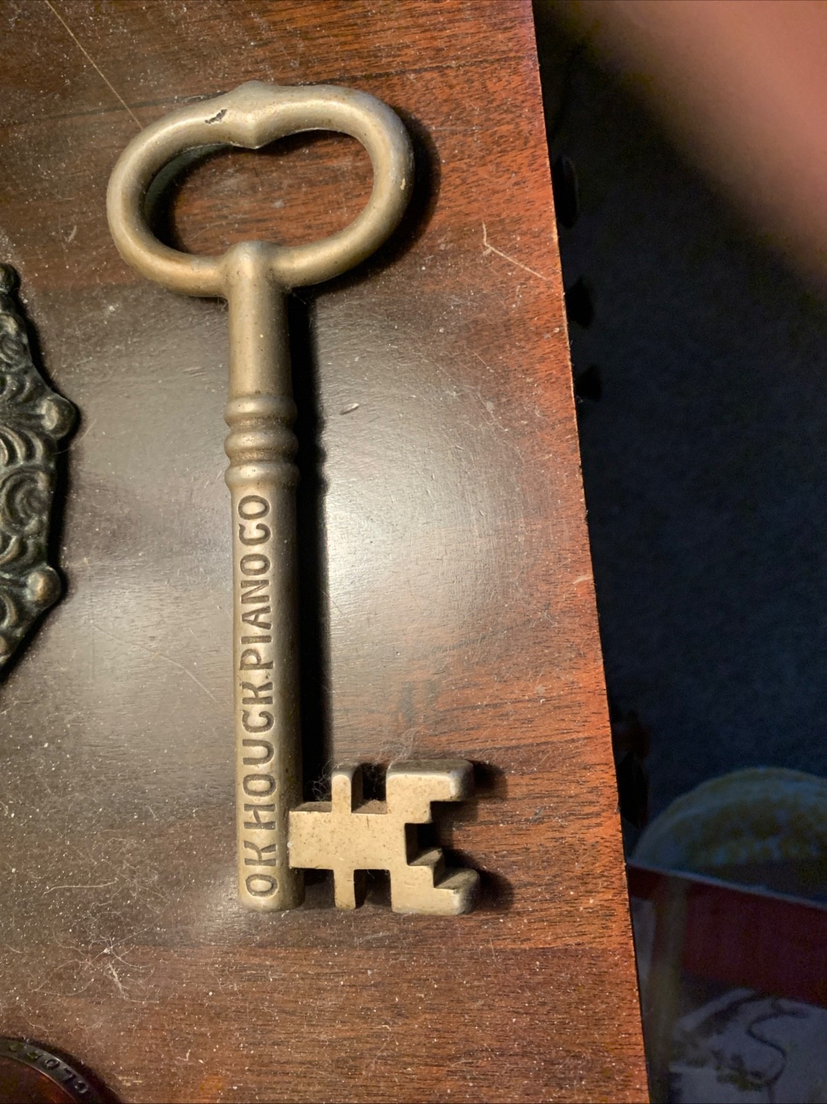 Antique O.K. Houck Piano Co Key To Memphis Cast Iron Advertising Key