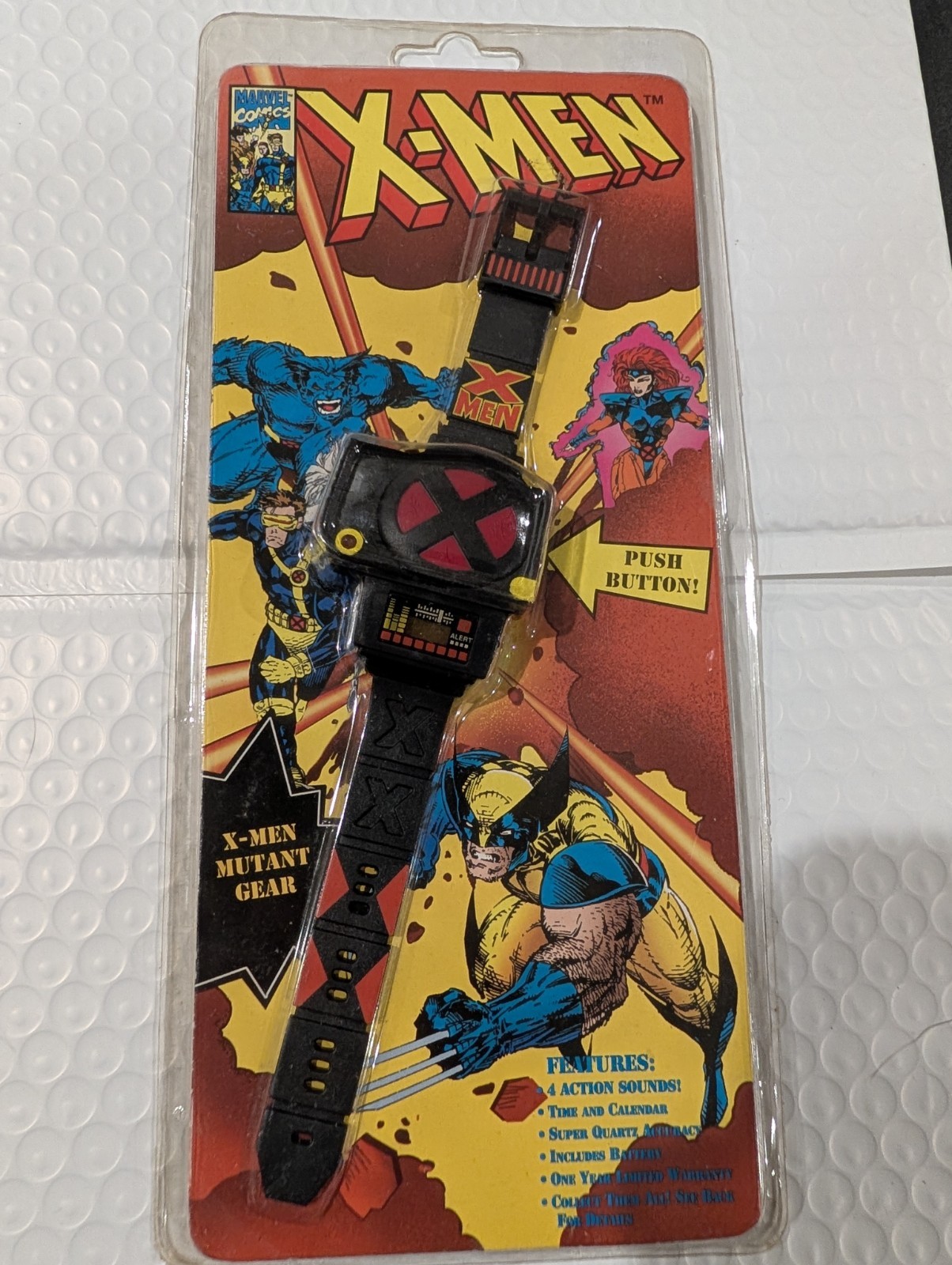 Vintage 1994 MARVEL COMICS X-MEN Mutant Gear Watch New Sealed Carded