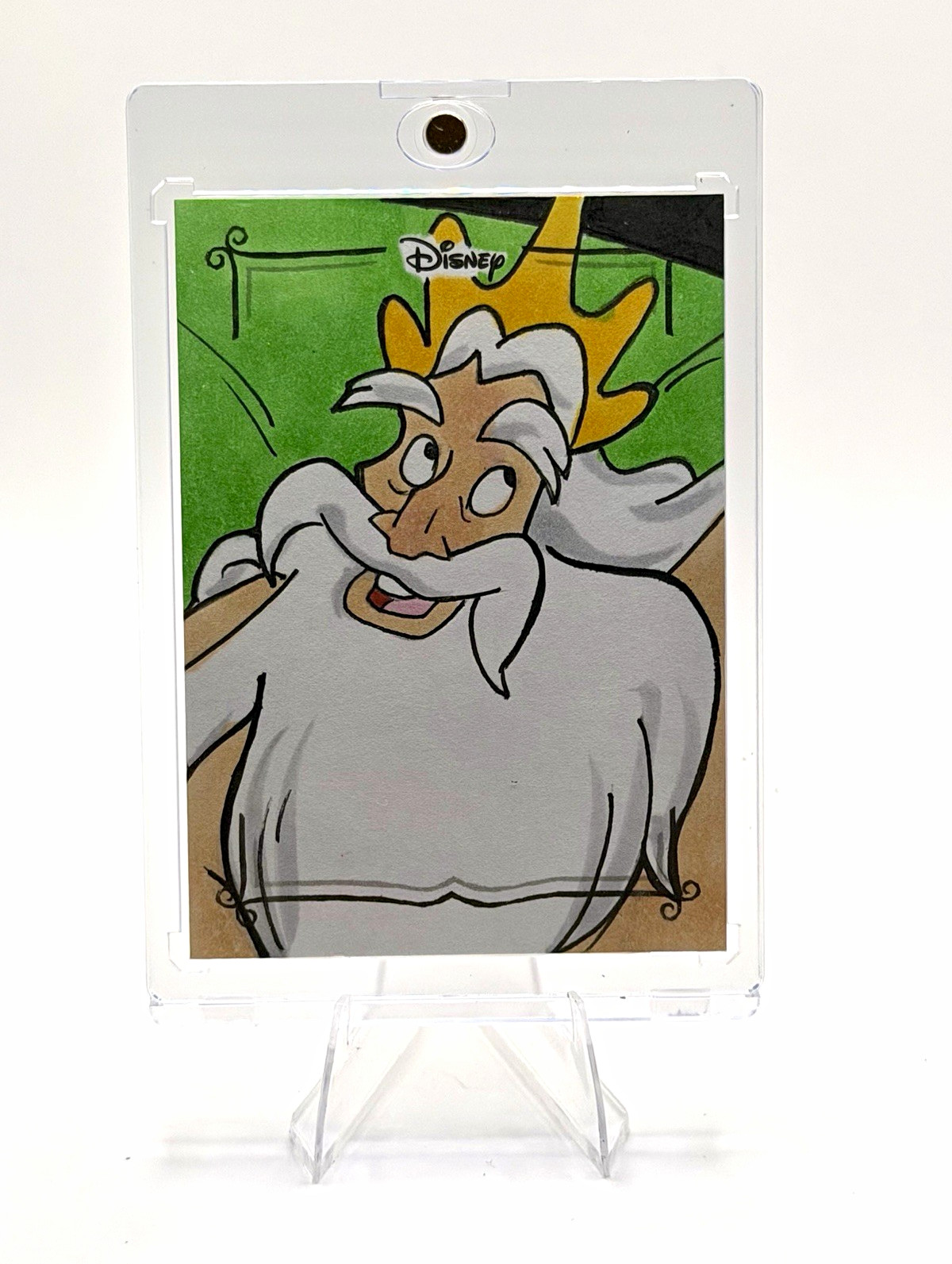 2025 Topps Disney Wonder King Triton 1/1 Sketch Hard Signed Auto Rich Henneman