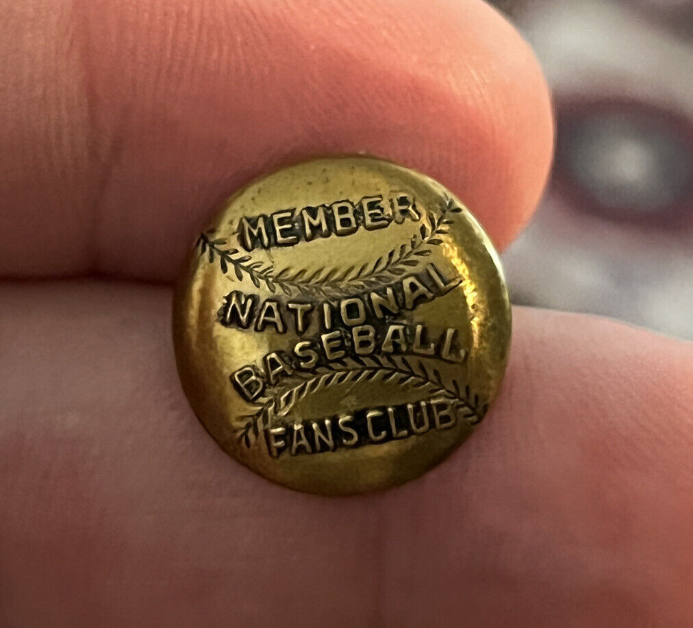 Rare Vintage Member National Baseball Fans Club Pin