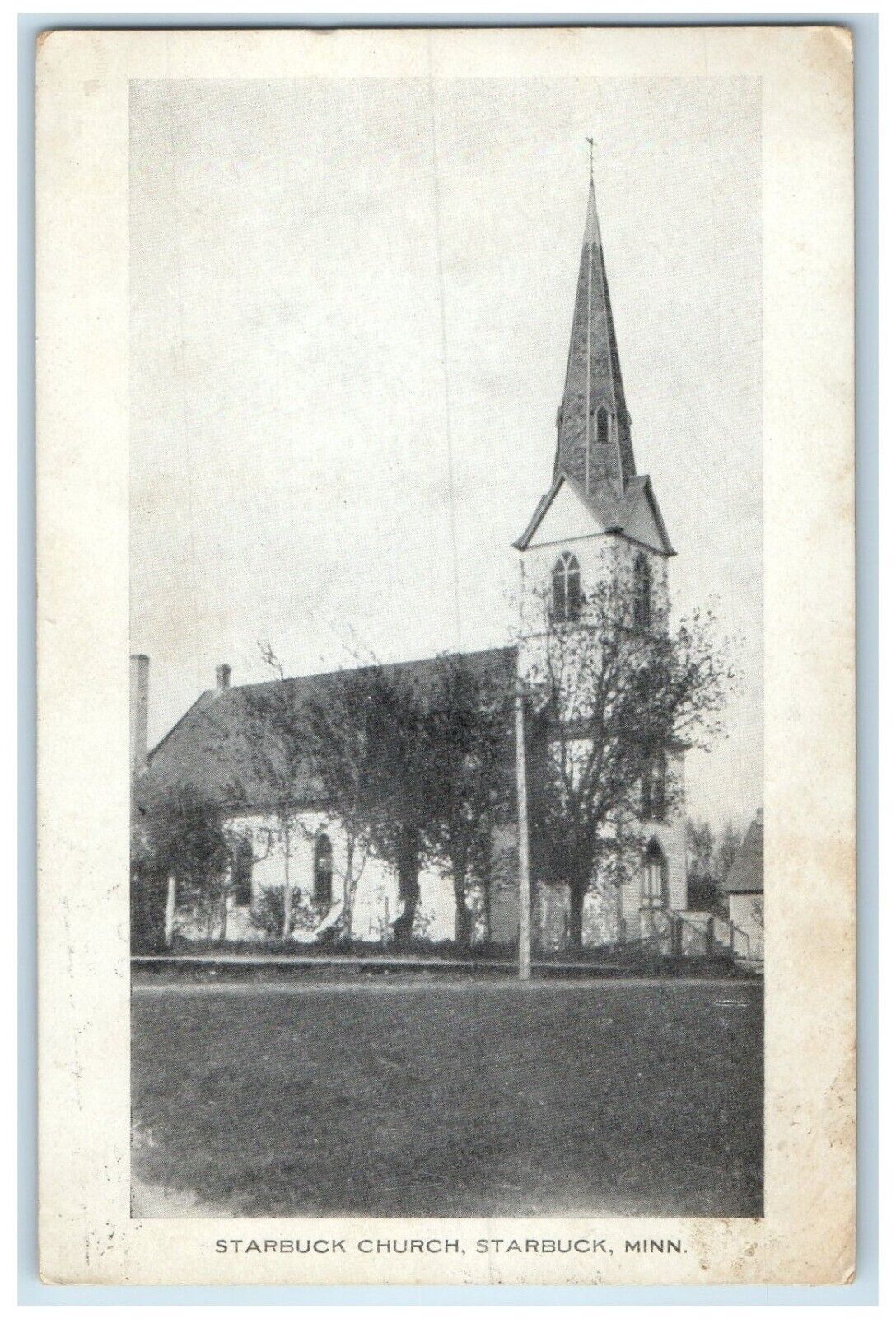 1911 Starbuck Church Chapel Exterior View Building Starbuck Minnesota Postcard