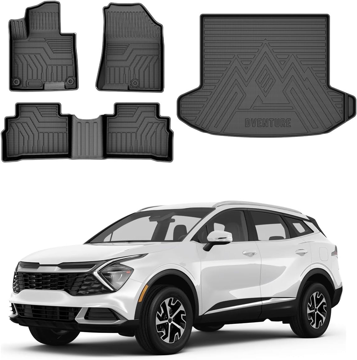Floor Mats Cargo Liner for 2023-2025 Kia Sportage Gas Model Only All Weather 3D 