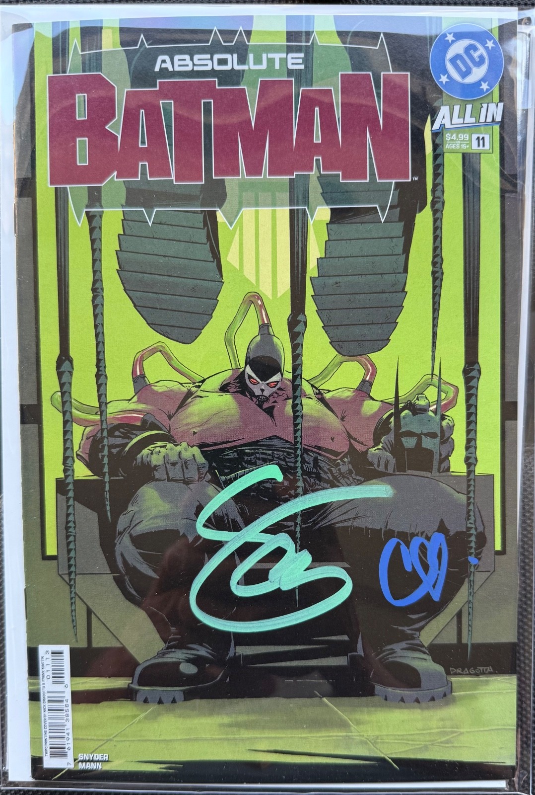 Absolute Batman #11 3rd print Snyder & Clay Mann signed w/COA