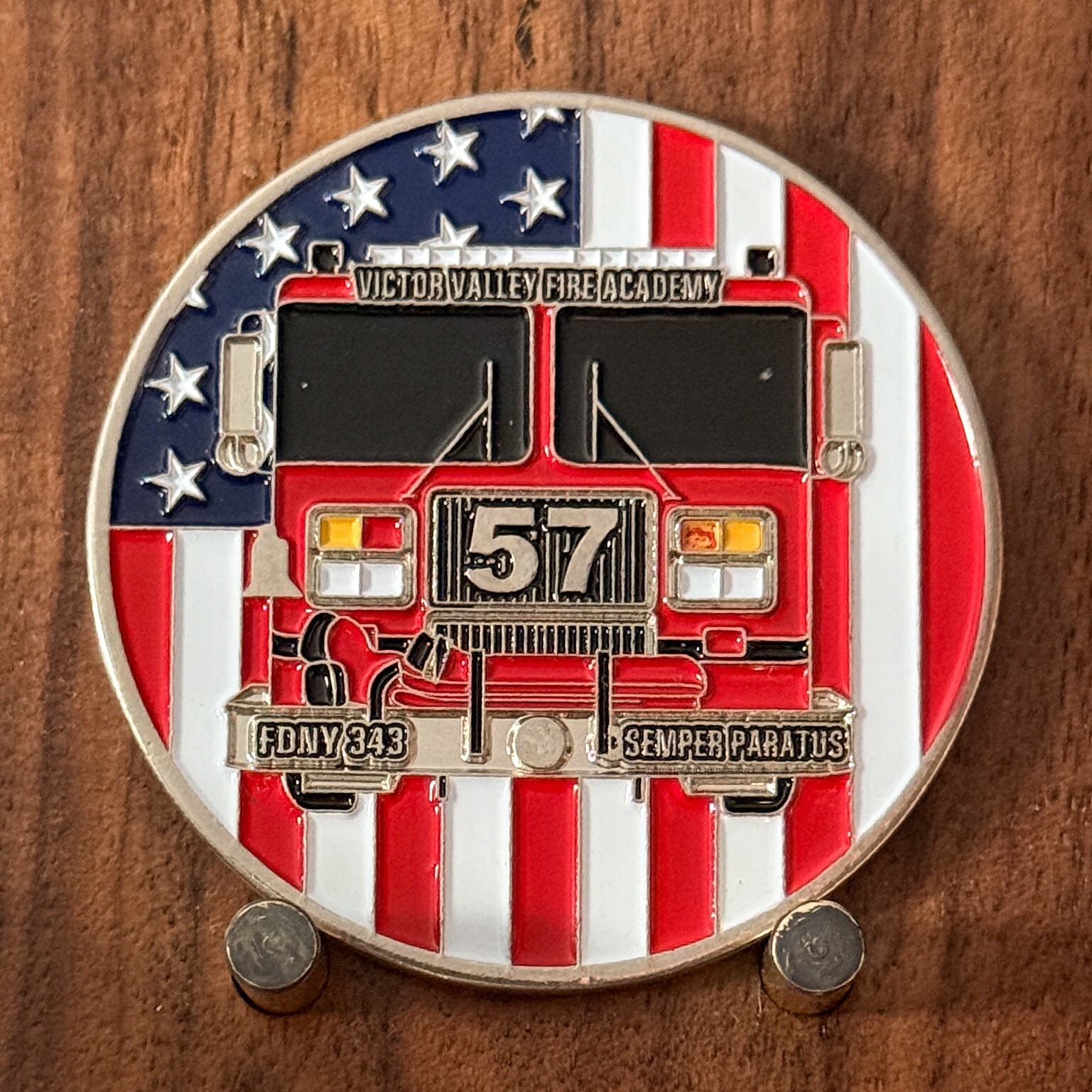 Victor Valley Fire Academy FDNY 343 Fire Tech Program Challenge Coin  1#49