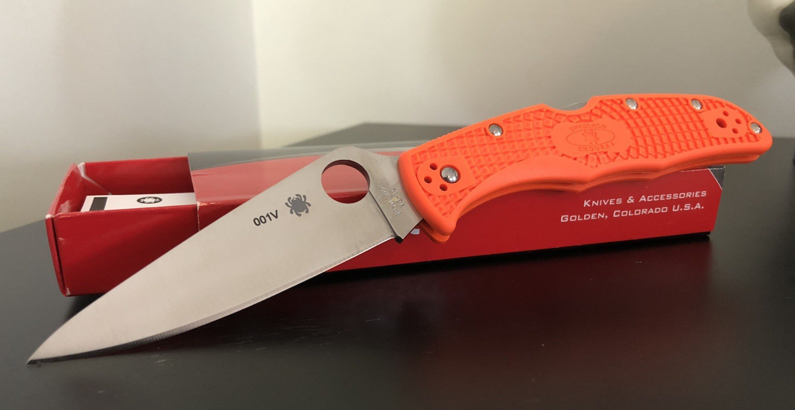 Spyderco ENDURA Holy Grail #001 Halloween Orange Collector Knife C10FPOR RARE