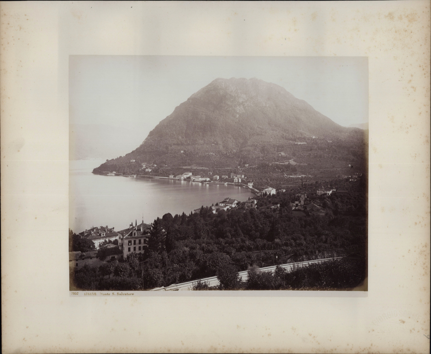 Giorgio Sommer, Switzerland, Lugano, Monte San Salvatore, vintage albumen print 