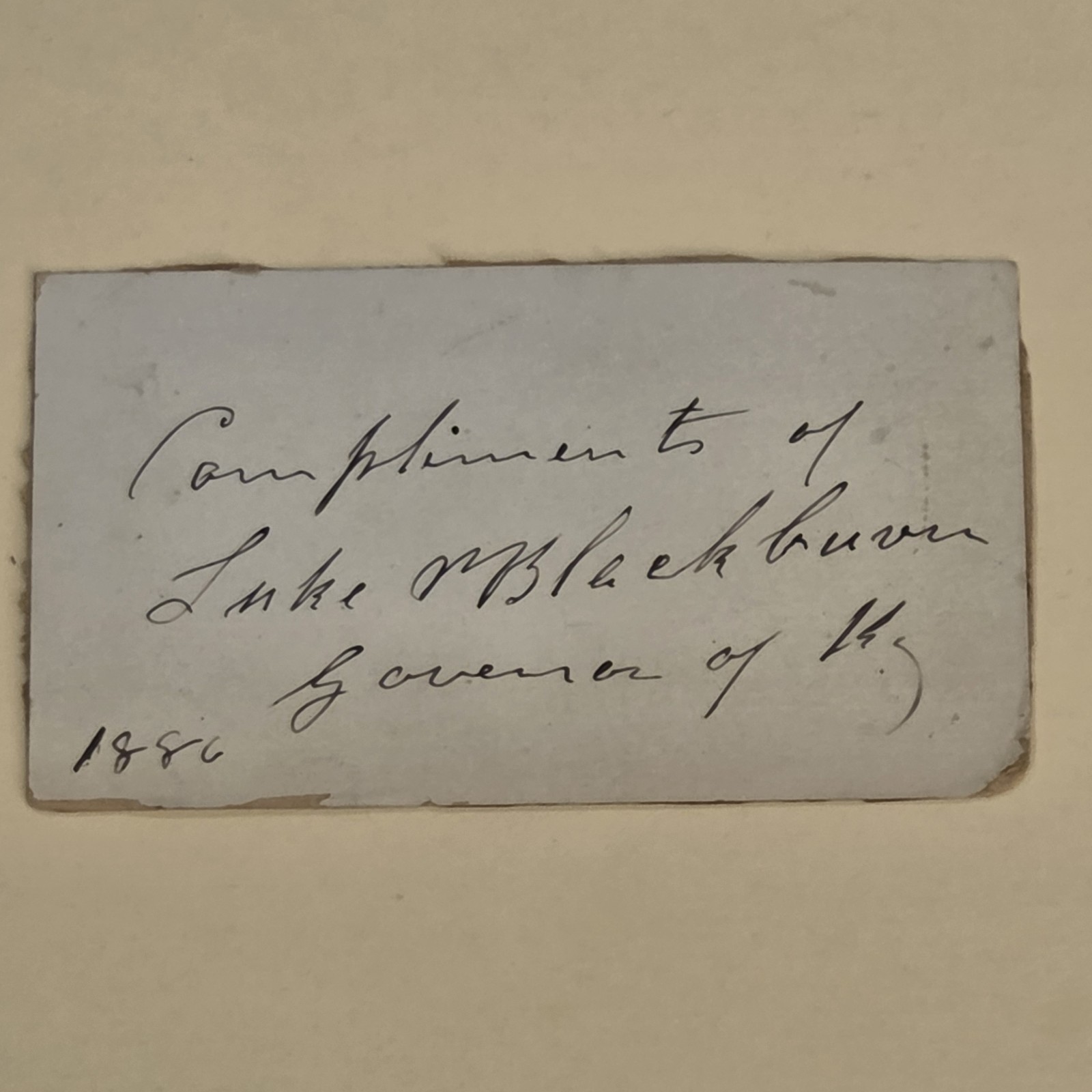 Robert W Furnas Luke P Blackburn Signed 1800s Governor Autograph Auto Civil War