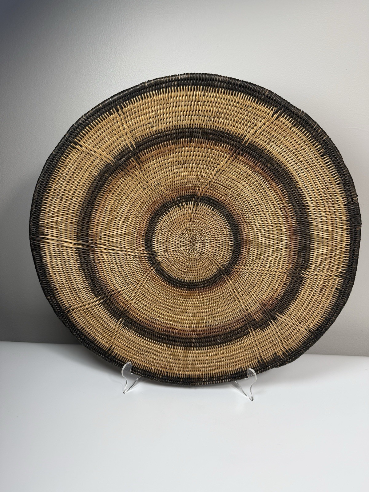 Makenge Basket Handwoven authentic Tribal Root Basket Zambia African 18