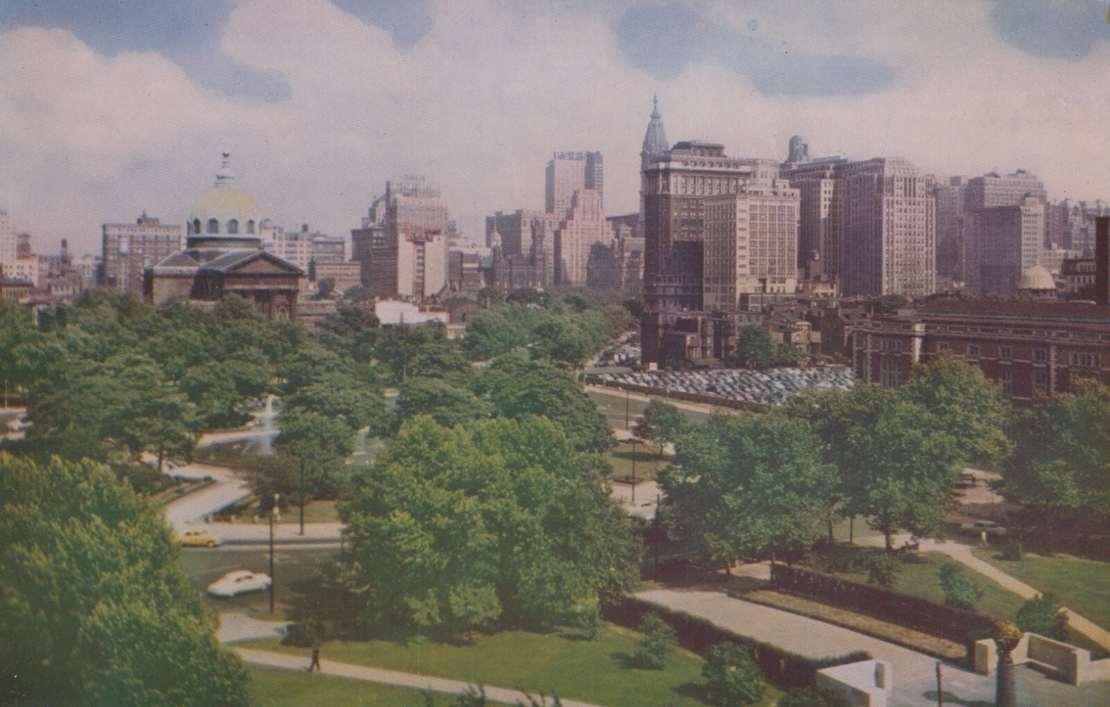 Logan Circle Philadelphia Academy Of Natural Sciences PA Vintage Chrome Postcard