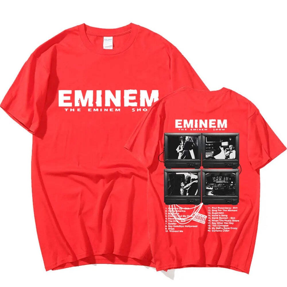 Rapper Eminem Music Album T Shirt World Tour Gift for Fan Graphic T-shirt Men Wo