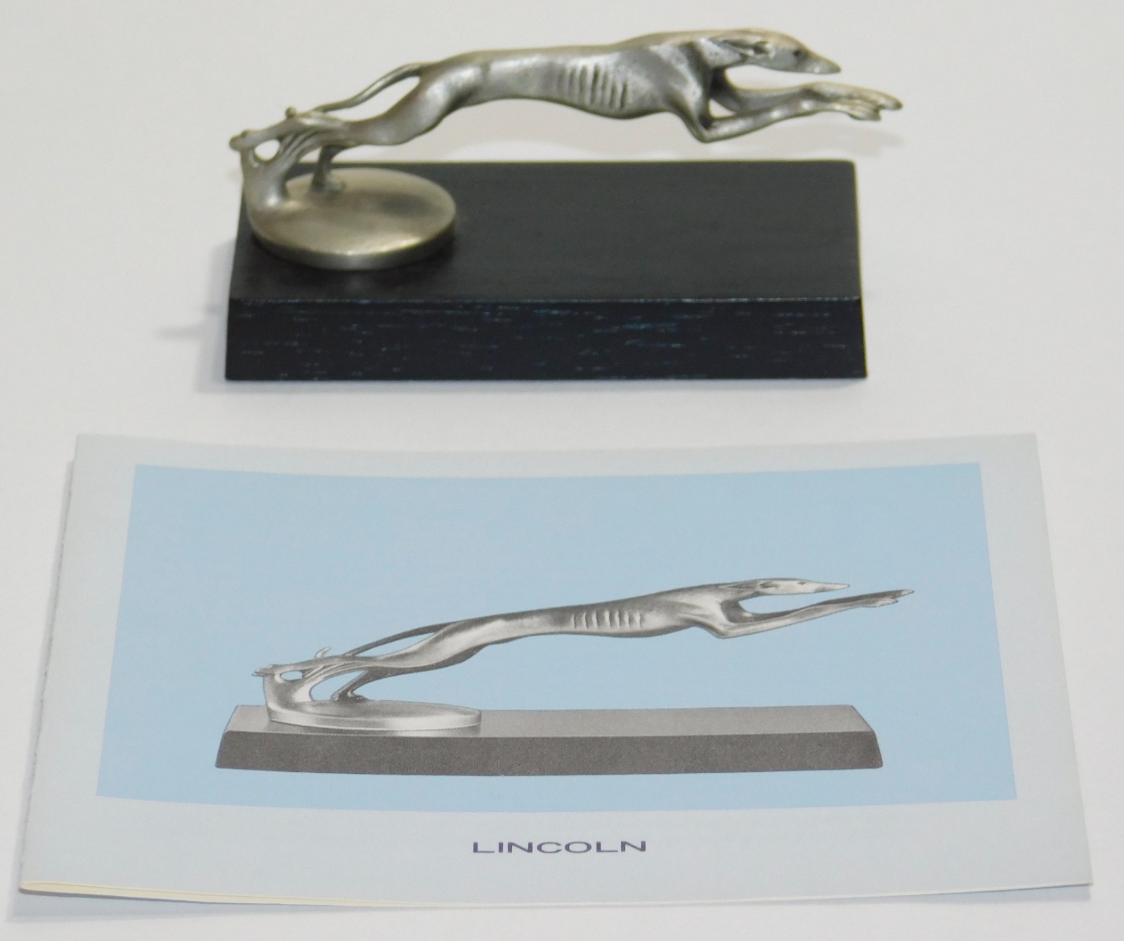 Lincoln Greyhound Hood Ornament Franklin Mint Fine Pewter 1981