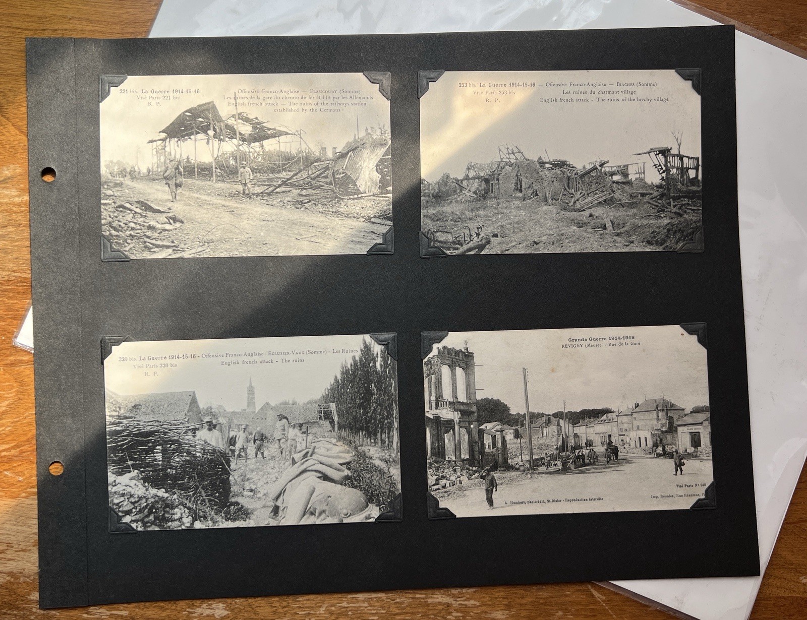 Rare  Antique WW1 World War One  English French Attack  Photo Postcards