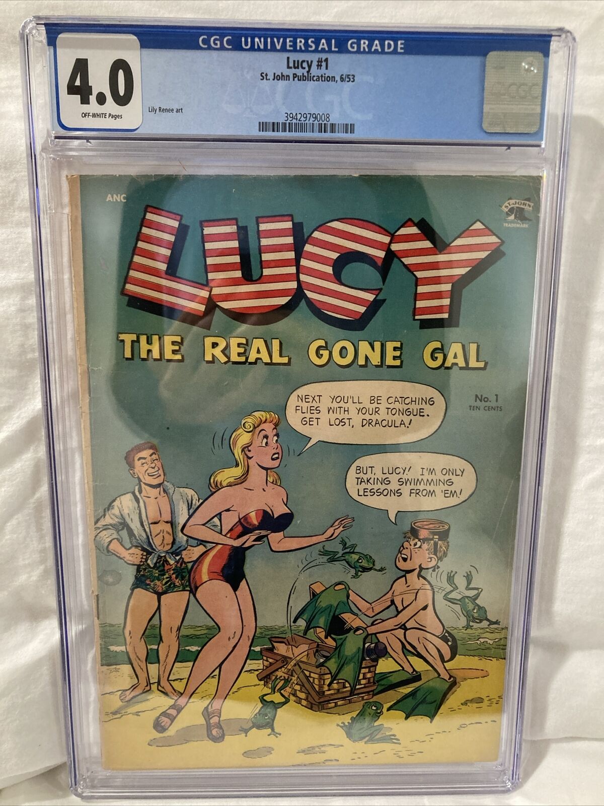 Lucy, The Real Gone Gal #1 (St. John, 1953) Golden Age, Rare, CGC Graded (4.0)