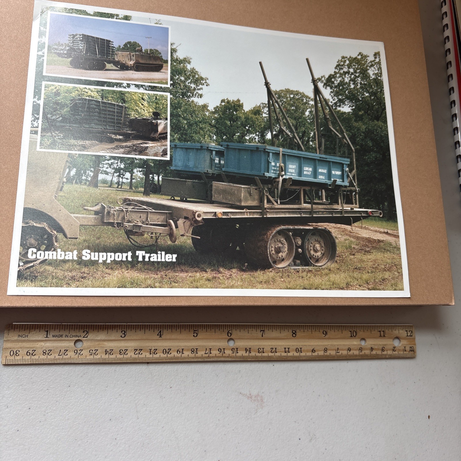 Vintage 1989 Caterpillar Combat Support Trailer Military Vehicle Brochure Specs