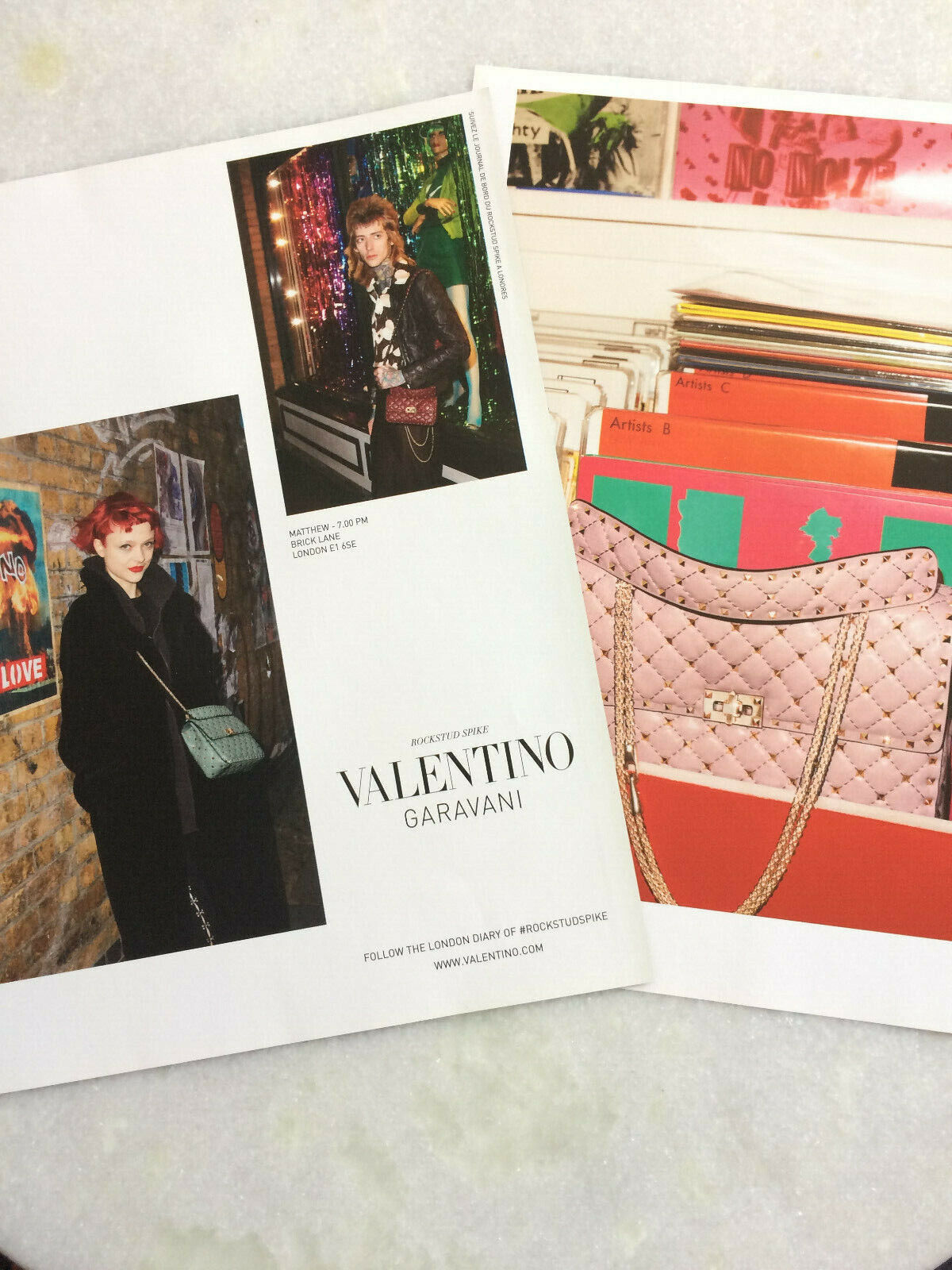2017 Valentino Garavani Advertising Fashion Rockstud Spike Bag 2 Page
