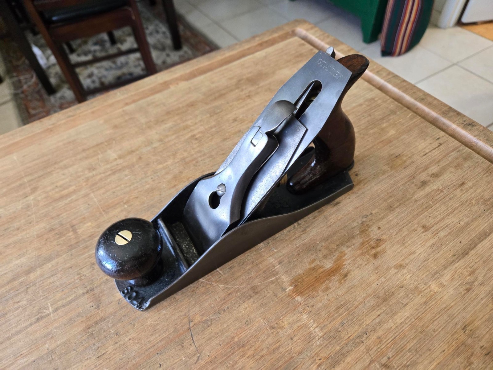 Antique Stanley Bedrock No604 Wood Plane *Flat  Sole*USA Early Type