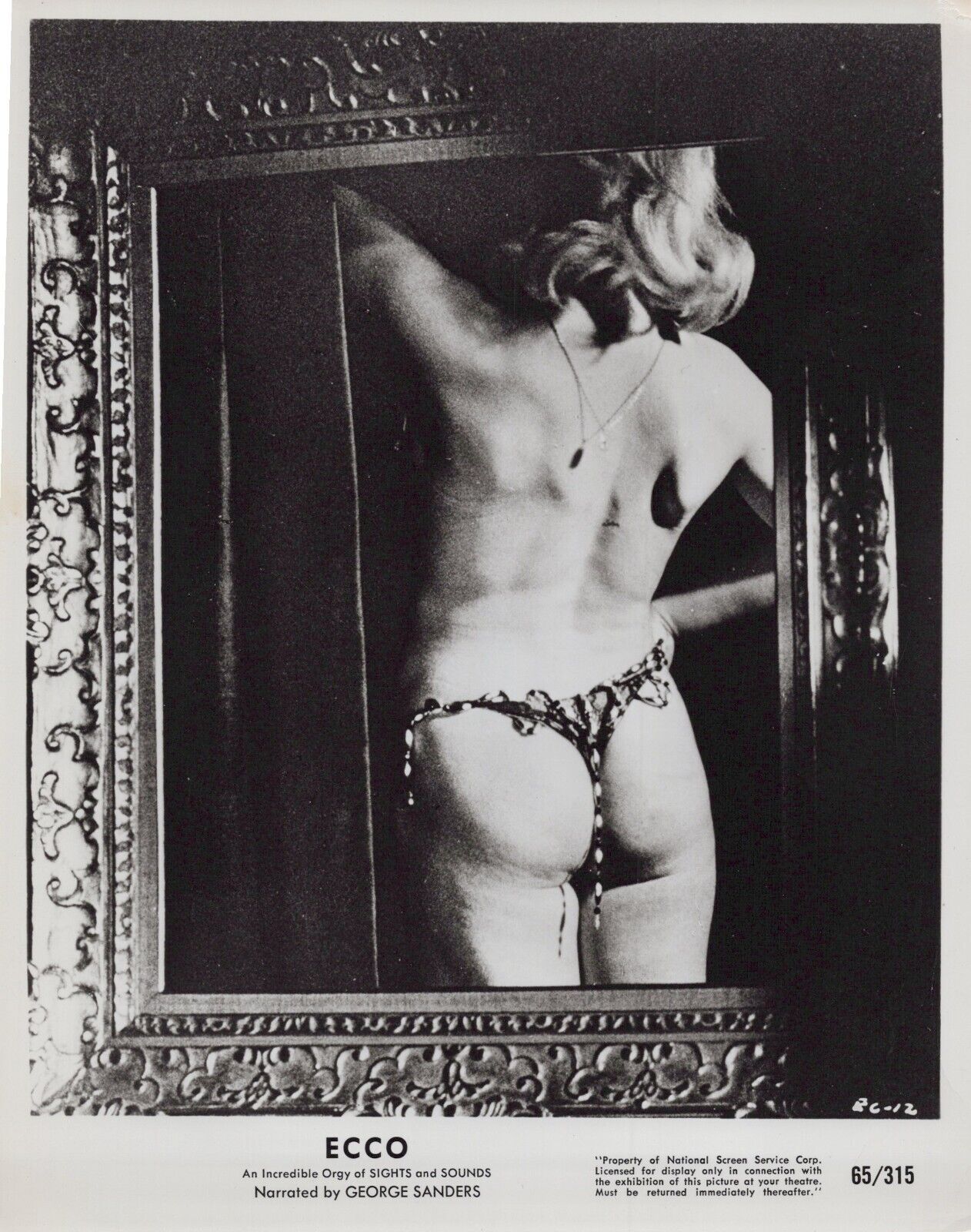 ⭐📽 Unknow Woman in Ecco (1965) original Vintage Nude Movie Photo K73