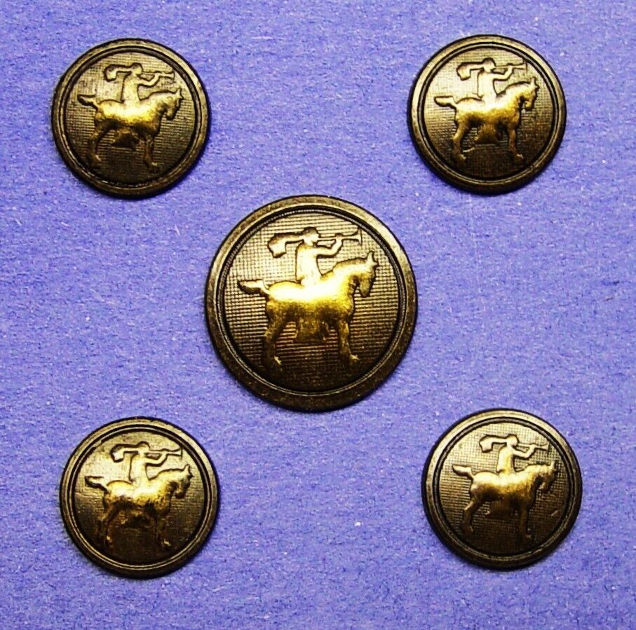 HART SCHAFFNER MARX replacement buttons, 5 dark bronze buttons Good Used Cond.