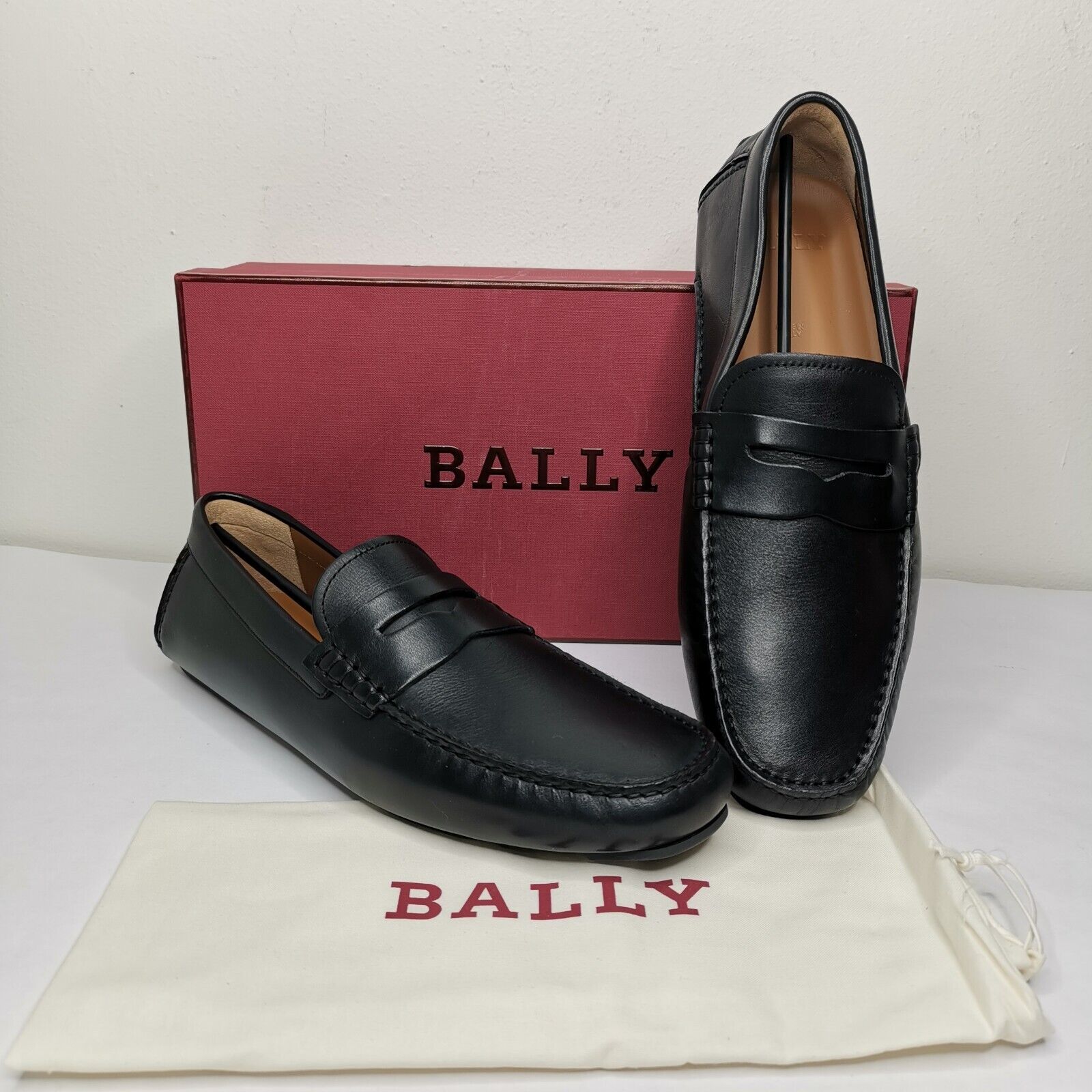Bally Loafer Shoes Warno.o Driver Men's Choosing Size Italy New In Box