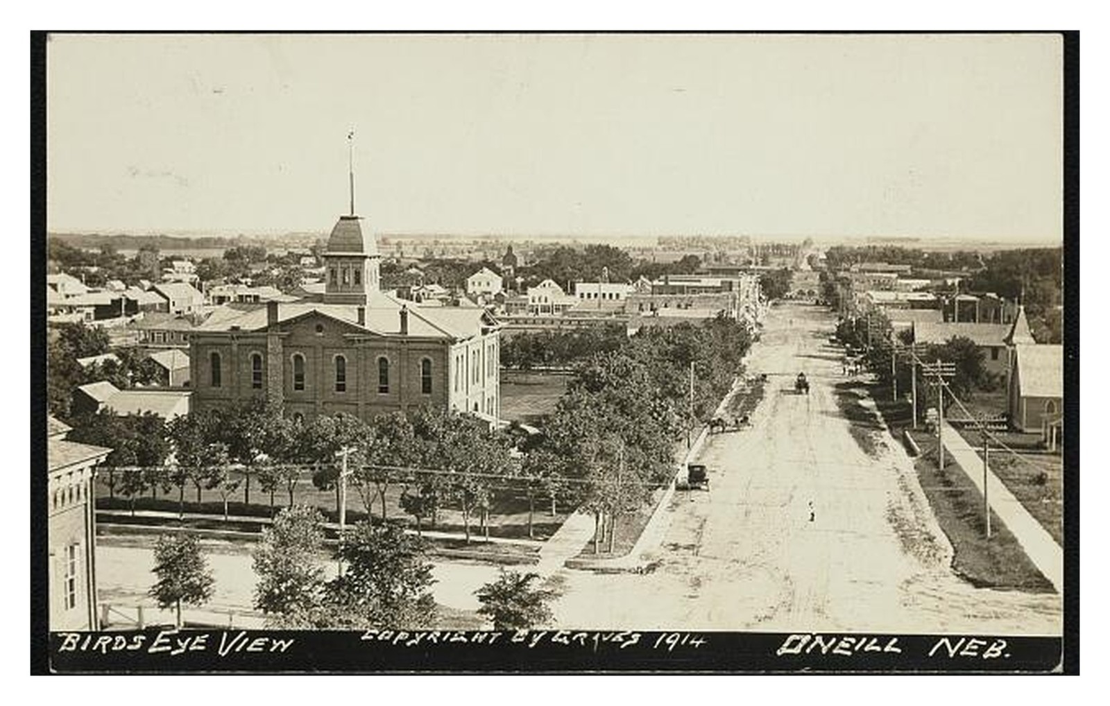 O\'Neill Nebraska Bird\'s-eye View Standard Postcard