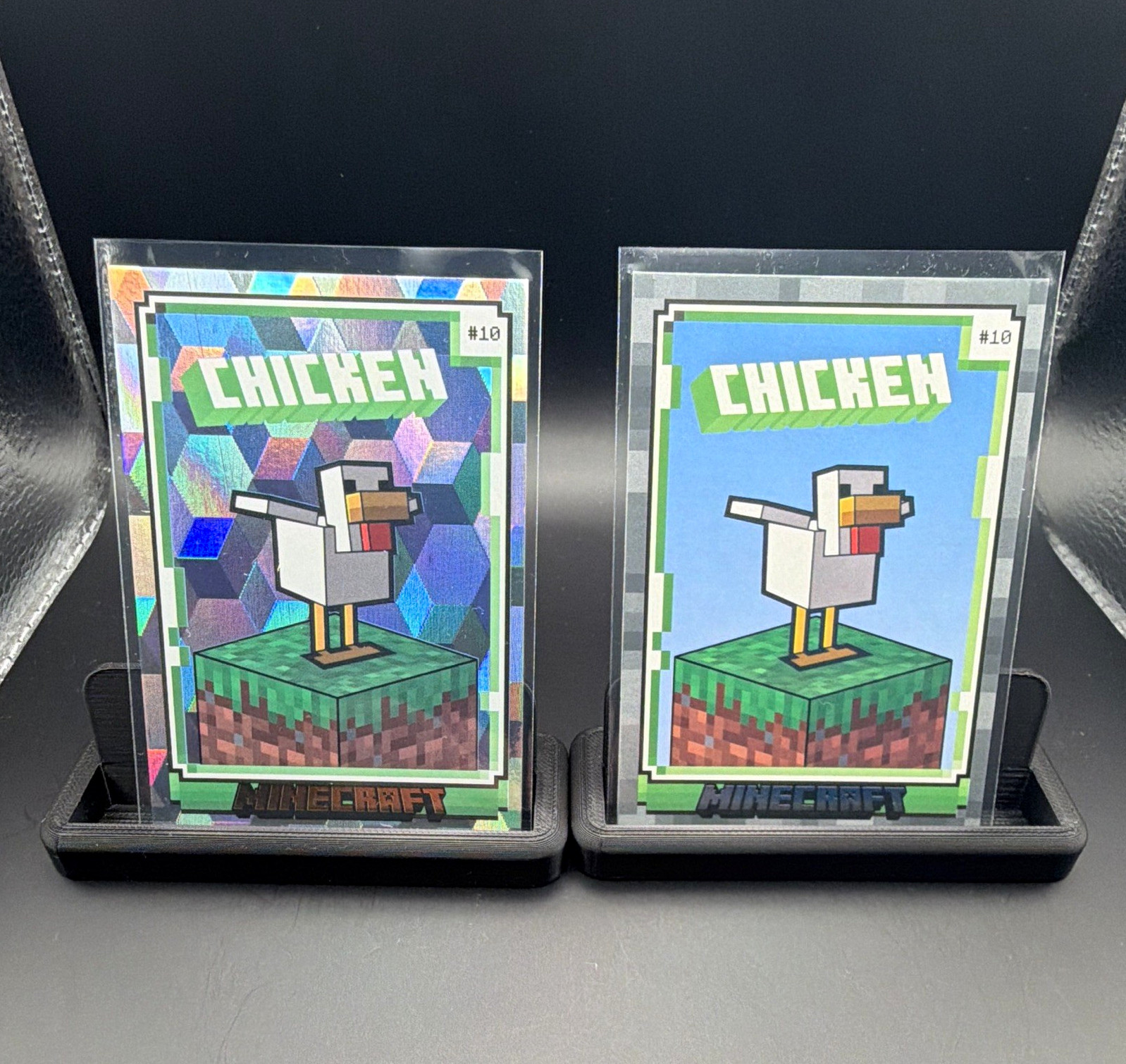 2024 Panini Minecraft Base Set Chicken #10 2-Card Lot Cubic&Stone Parallel