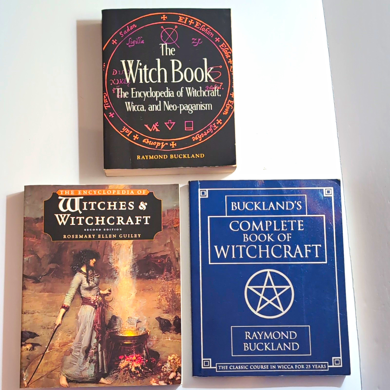 Witchcraft Book Lot of 3: Buckland Witch Book + Complete Book + Guiley