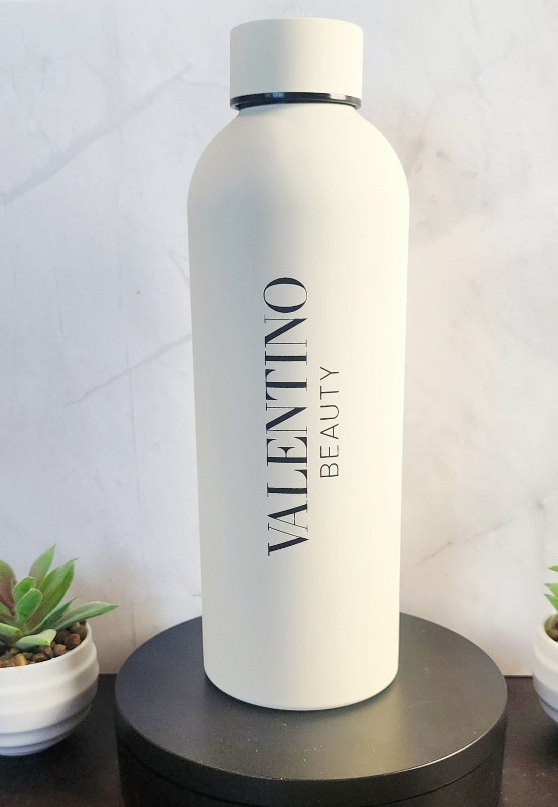 Valentino Beauty Ivory/Cream Insulated Water Bottle New in Box