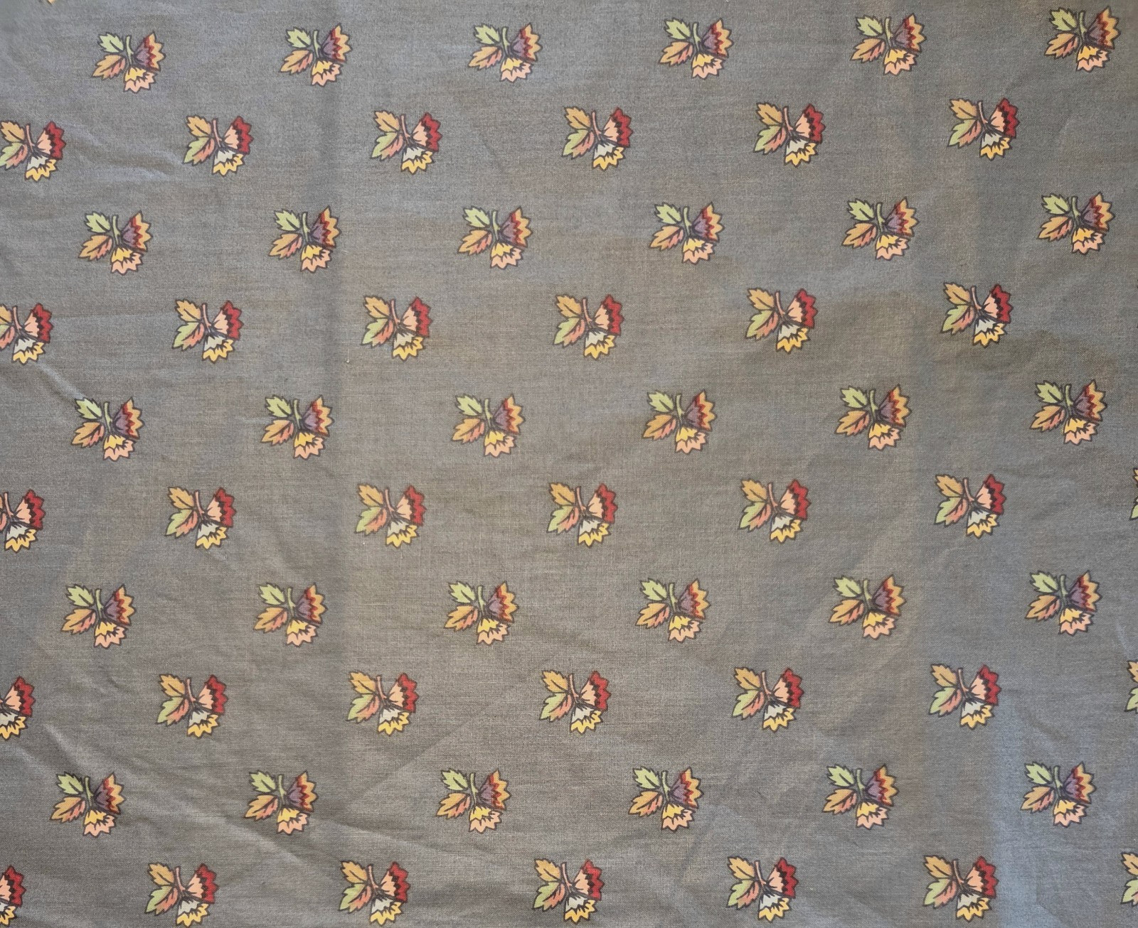 Vtg 1990 J.G. Hook Kenmill Polished Cotton Blue Floral Fabric 6.89 Yards 56