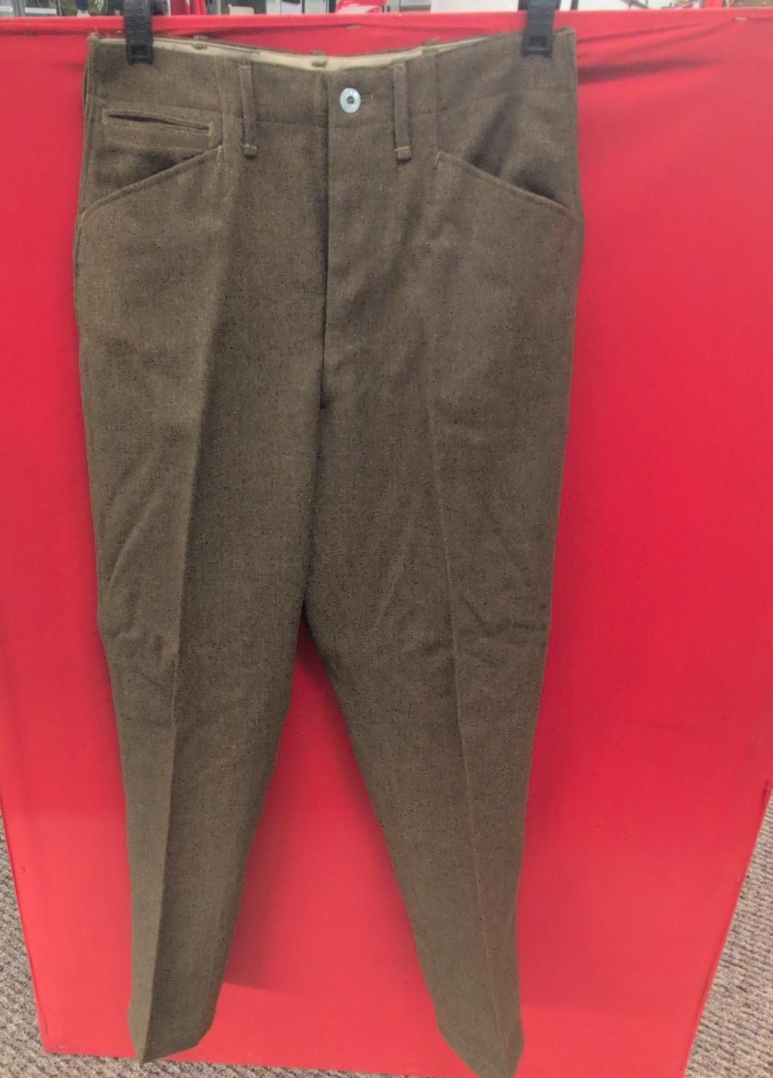 WWI US Army RARE NOS pair of straight leg pants with labels size W 34 by 31 ½