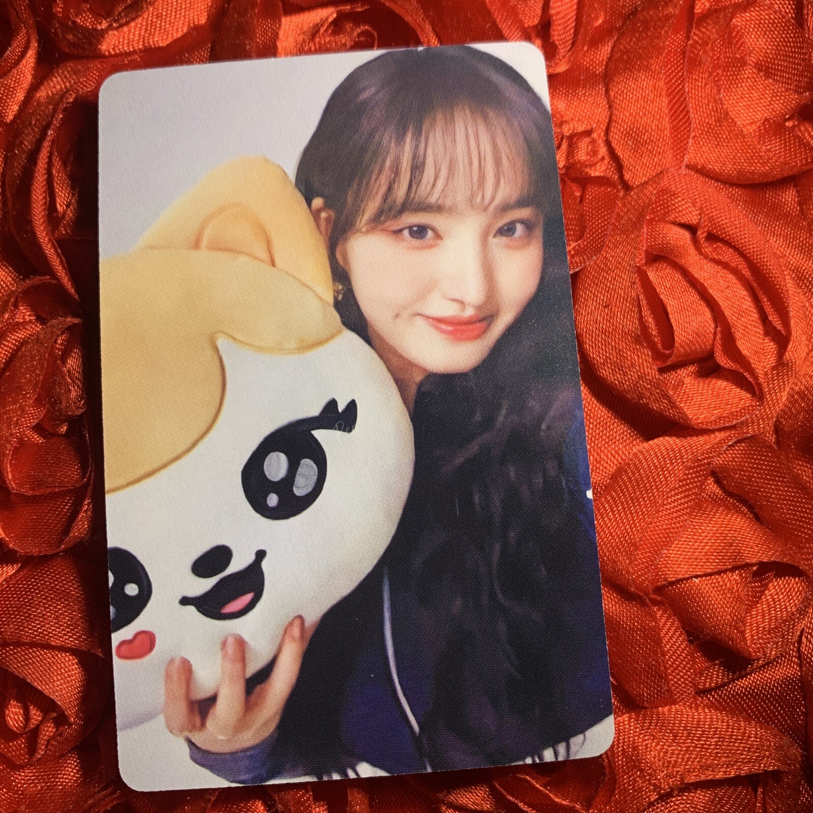 LIZ IVE Kawaii Toy Edition Kpop Girl Photo Card Kitty Plushie