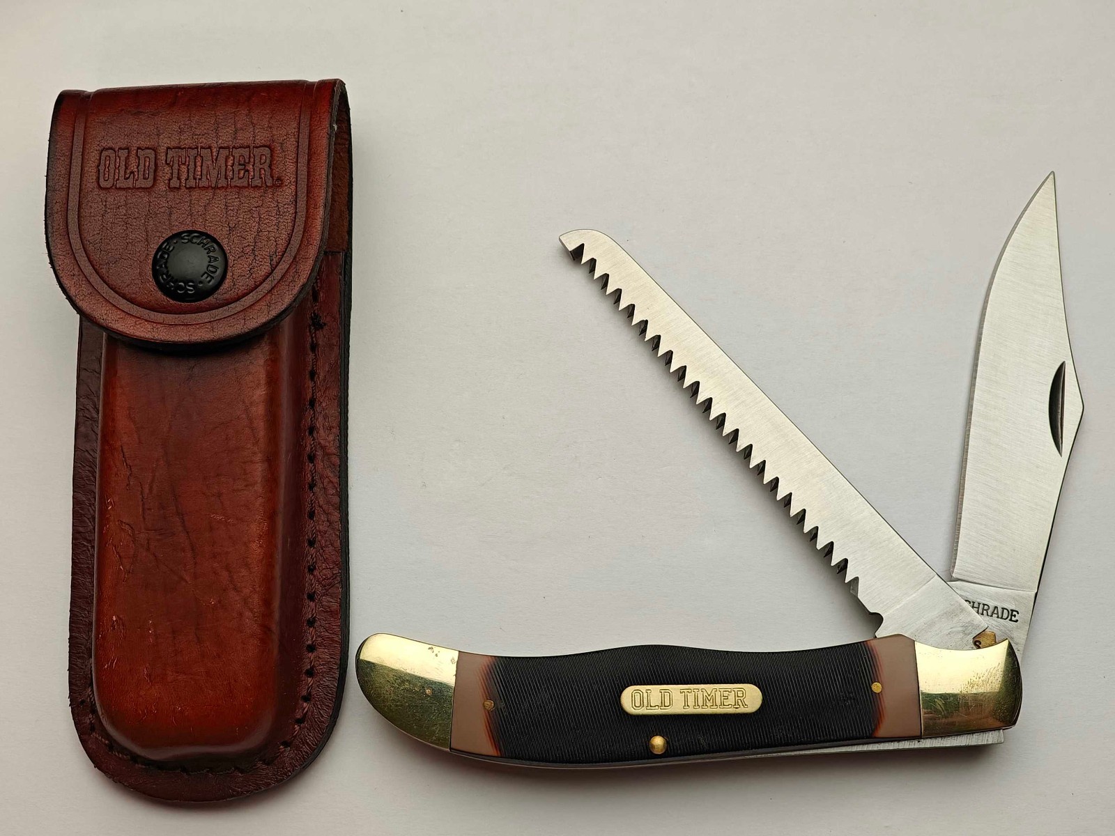 Schrade USA Old Timer 225OT  Folding Knife Saw Blade & Sheath