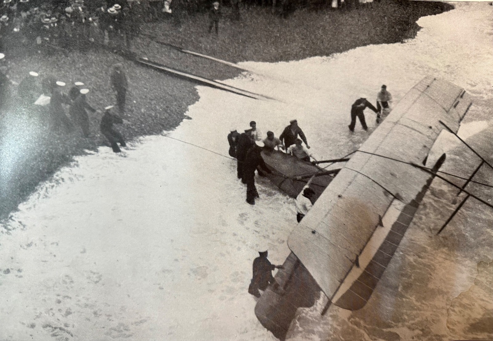 ANTIQUE ORIGINAL WORLD WAR  1 AIRPLANE RESCUE IMAGE  Estate Sale
