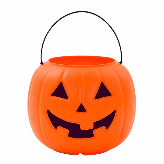 Halloween Jack-O-Lantern Trick-or-Treat Pail Purple 8 Inch Candy Bucket
