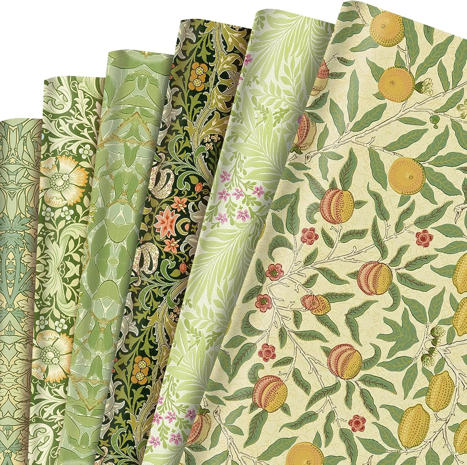 12PCS William Morris Wrapping Paper Sheets 20x27 inches Floral Gift Wrap Set New