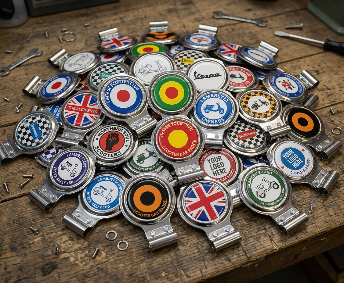 Design Your Own Bespoke Scooter Bar Badge