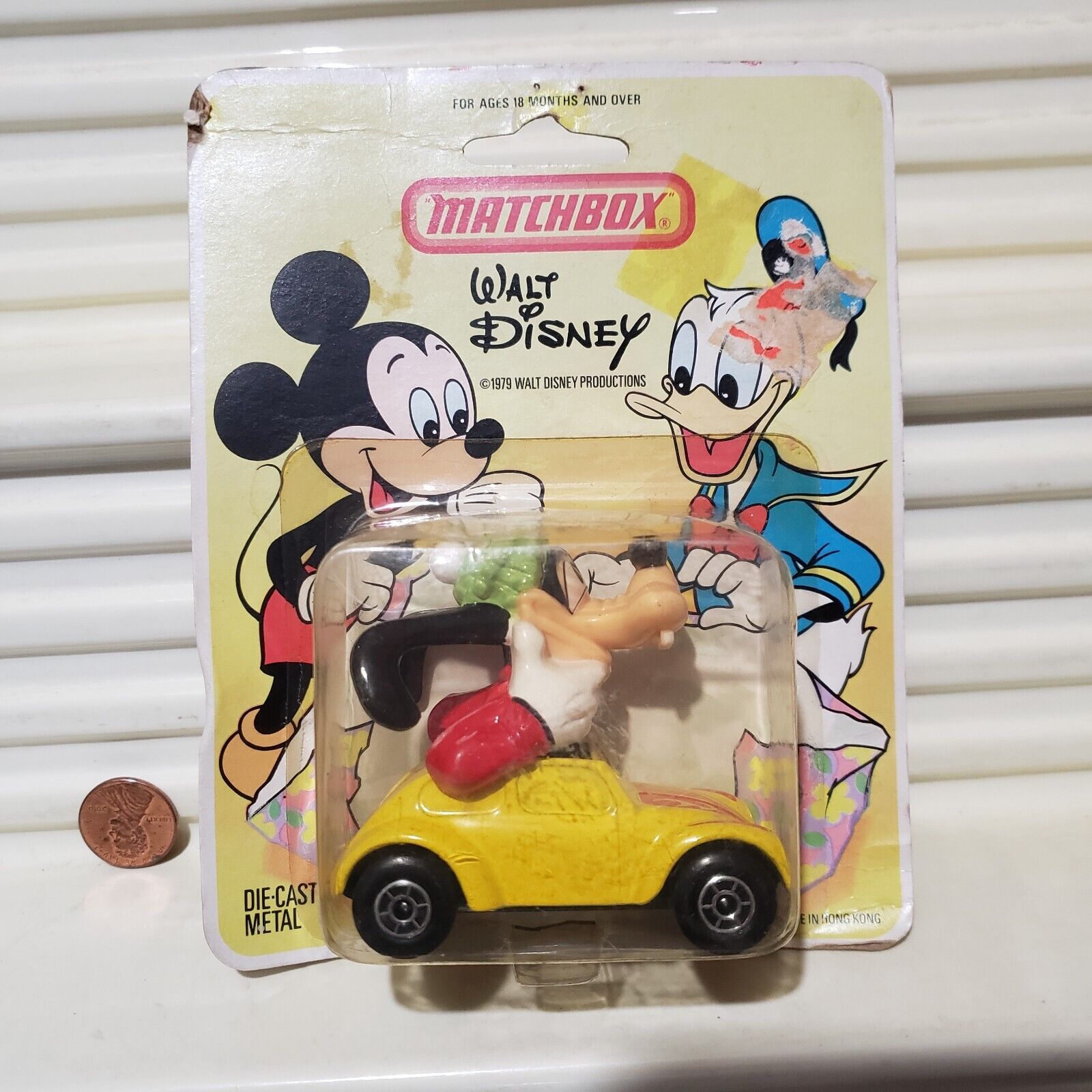Matchbox 1979 Walt Disney WD3 GOOFY FLYING EARS Volkswagen Beetle Nu onPOOR CARD