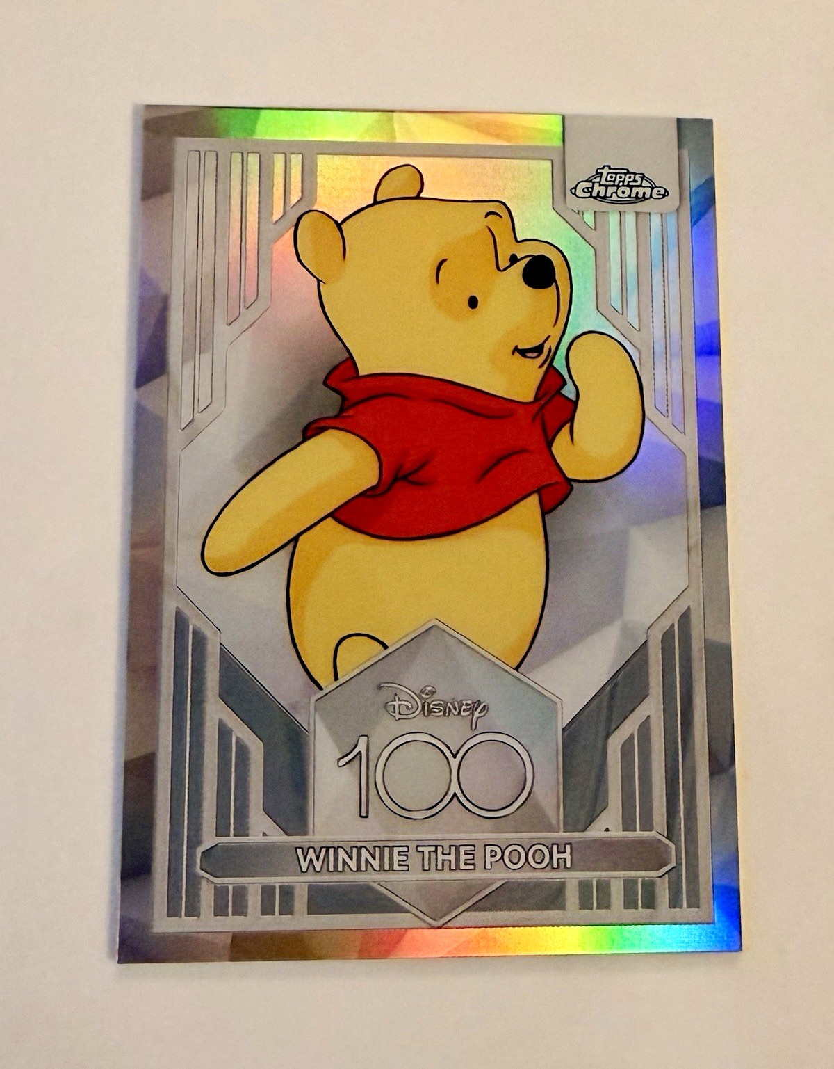 Topps Chrome Disney 100 2023 Winnie the Pooh Trading Card #33 Refractor