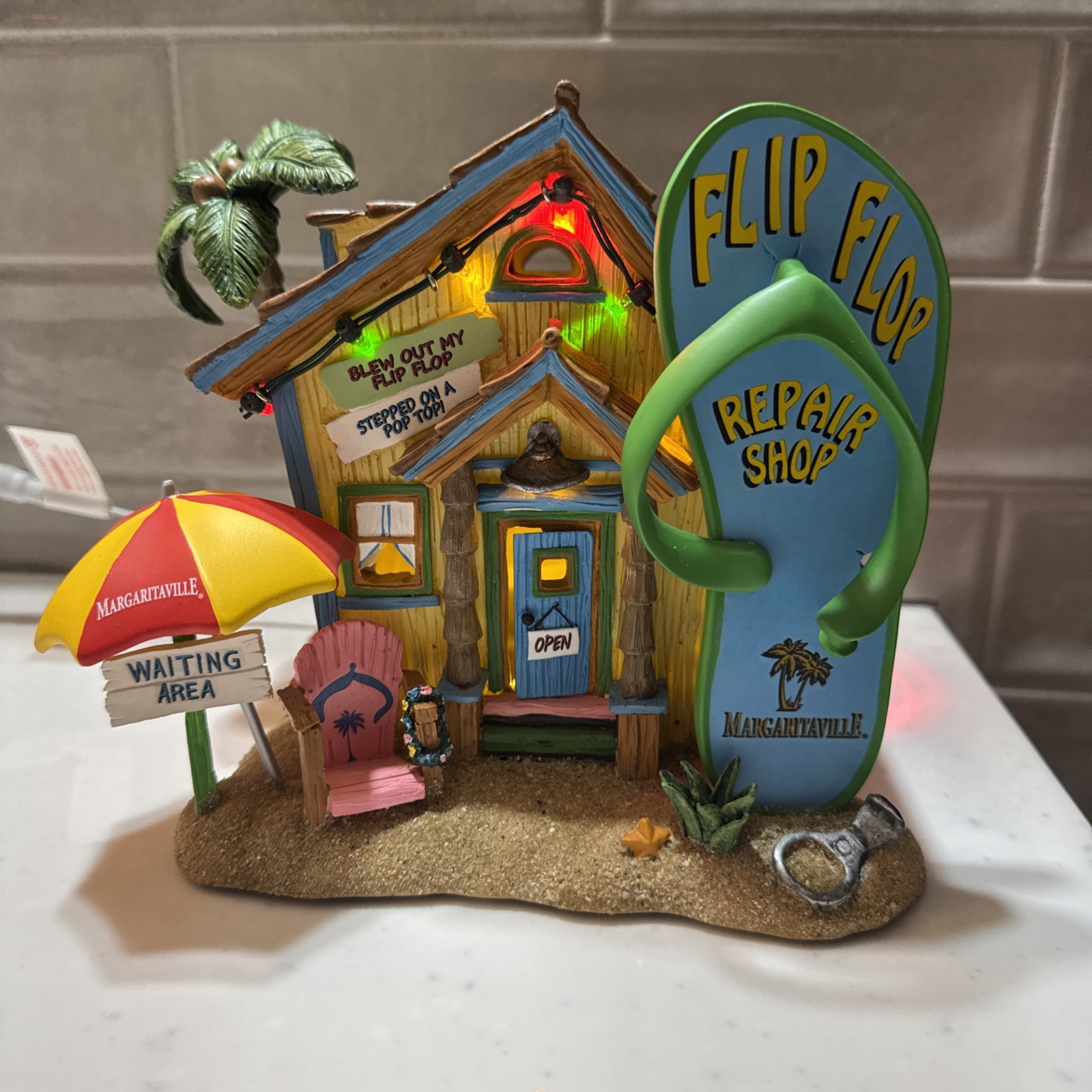 Dept 56 Margaritaville Flip Flop Repair Shop (Rare) EUC hard to find
